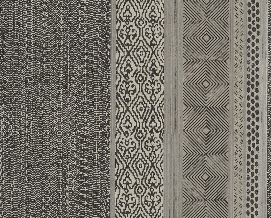 EIJFFINGER Siroc 376023 - Afbeelding 1 - Zwart / Grijs, Scandinavisch, Stoer, Industrieel, Strepen