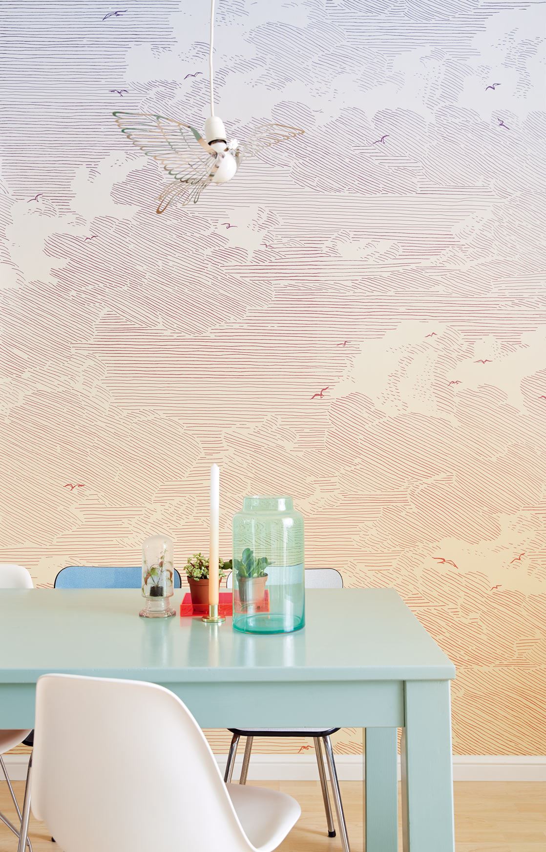 EIJFFINGER Geonature 366109 - Afbeelding 2 - Multi, Romantisch, Grafisch, Vogels