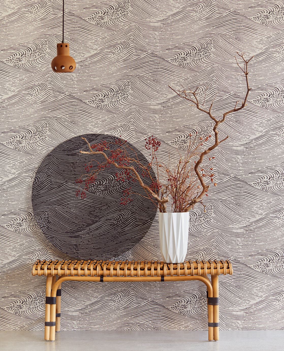 EIJFFINGER Enso 386531 - Afbeelding 2 - Wit, Zwart / Grijs, Scandinavisch, Etnisch, Basic, Nautisch, Natuurlijk, Grafisch