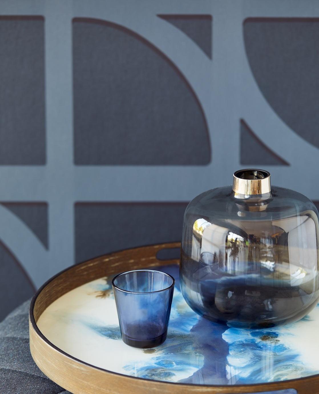 EIJFFINGER Bold 395805 - Afbeelding 3 - Blauw, Retro, Vintage, Stoer, Industrieel, Chic, Glamour, Geometrisch