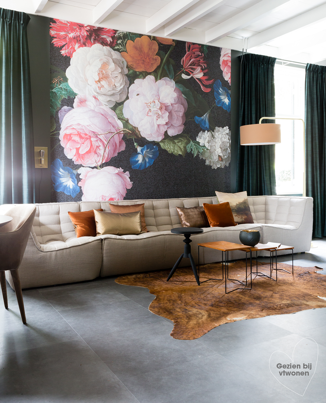 EIJFFINGER Masterpiece 358113 - Afbeelding 2 - Multi, Zwart / Grijs, Klassiek, Bloemen