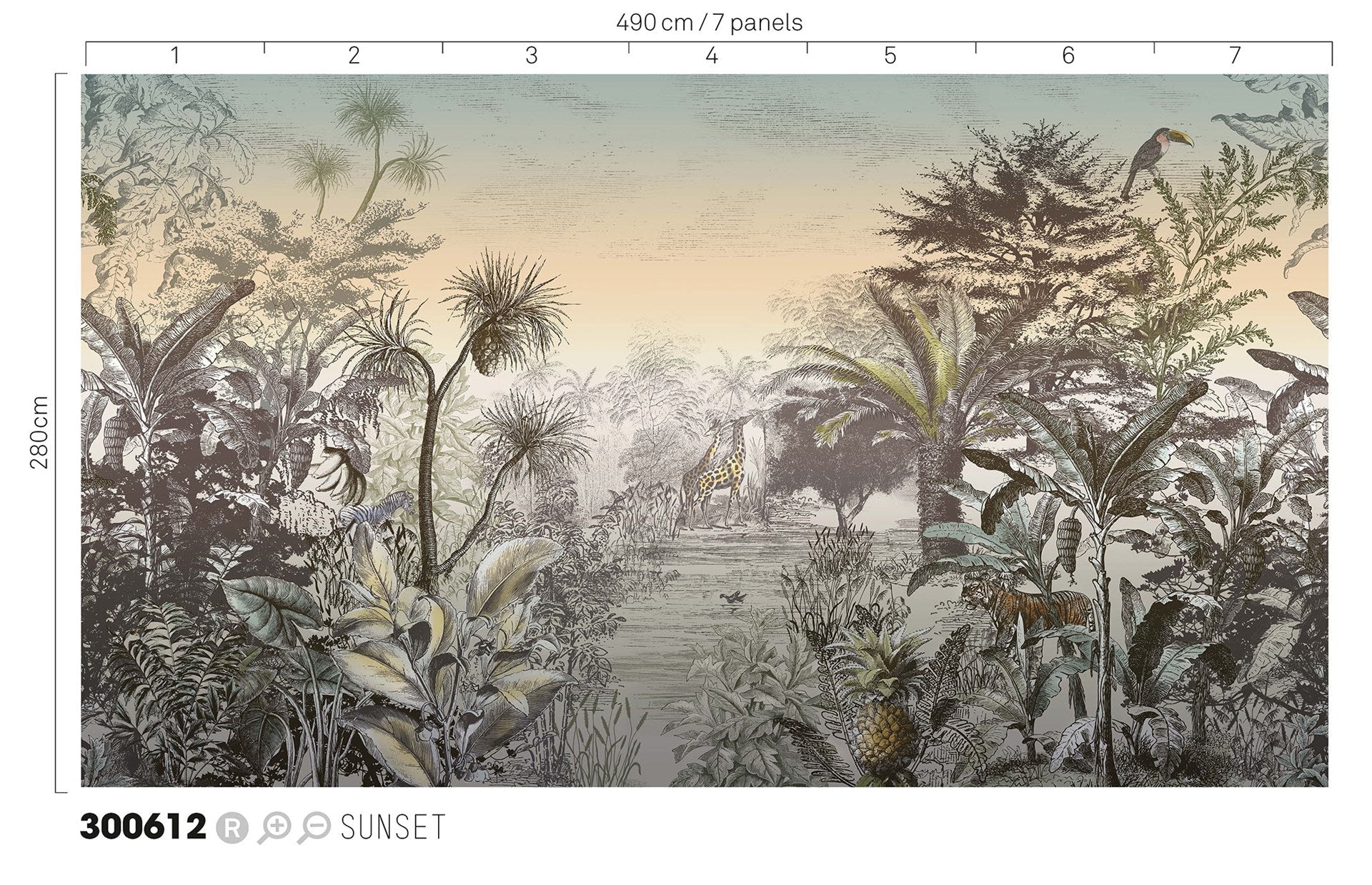 EIJFFINGER Skin 300612 - Afbeelding 4 - Multi, Blauw, Zwart / Grijs, Landelijk, Etnisch, Stoer, Industrieel, Dieren, Natuurlijk