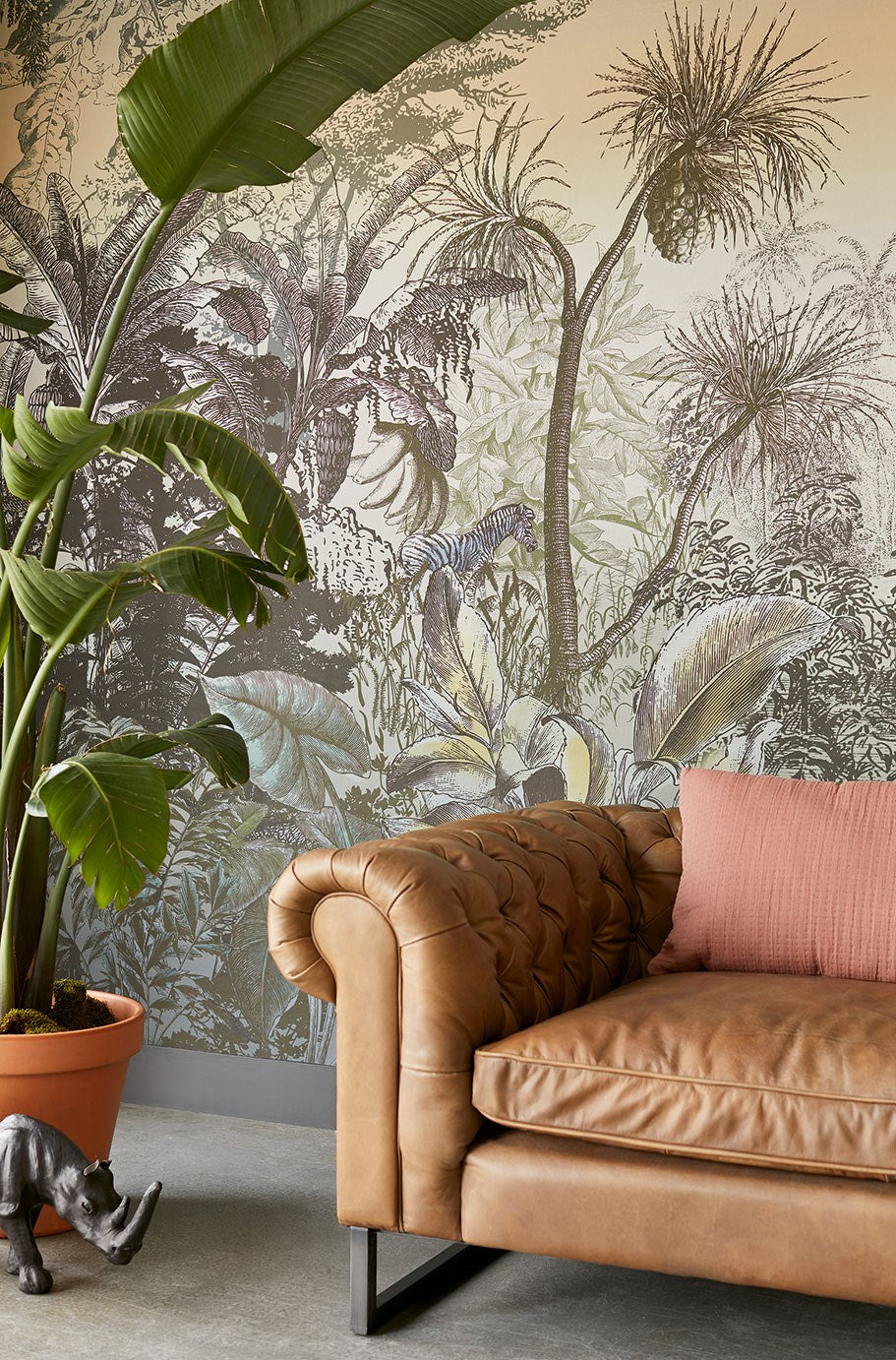 EIJFFINGER Skin 300612 - Afbeelding 3 - Multi, Blauw, Zwart / Grijs, Landelijk, Etnisch, Stoer, Industrieel, Dieren, Natuurlijk