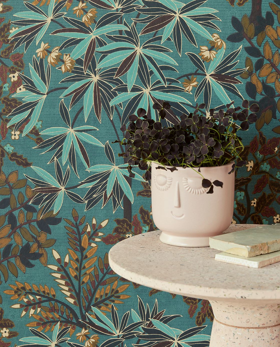 Eijffinger FESTIVAL behang 333523 Blauw, Groen, Zwart / Grijs, Goud, Naturel, Oranje, Geel - afbeelding 3
