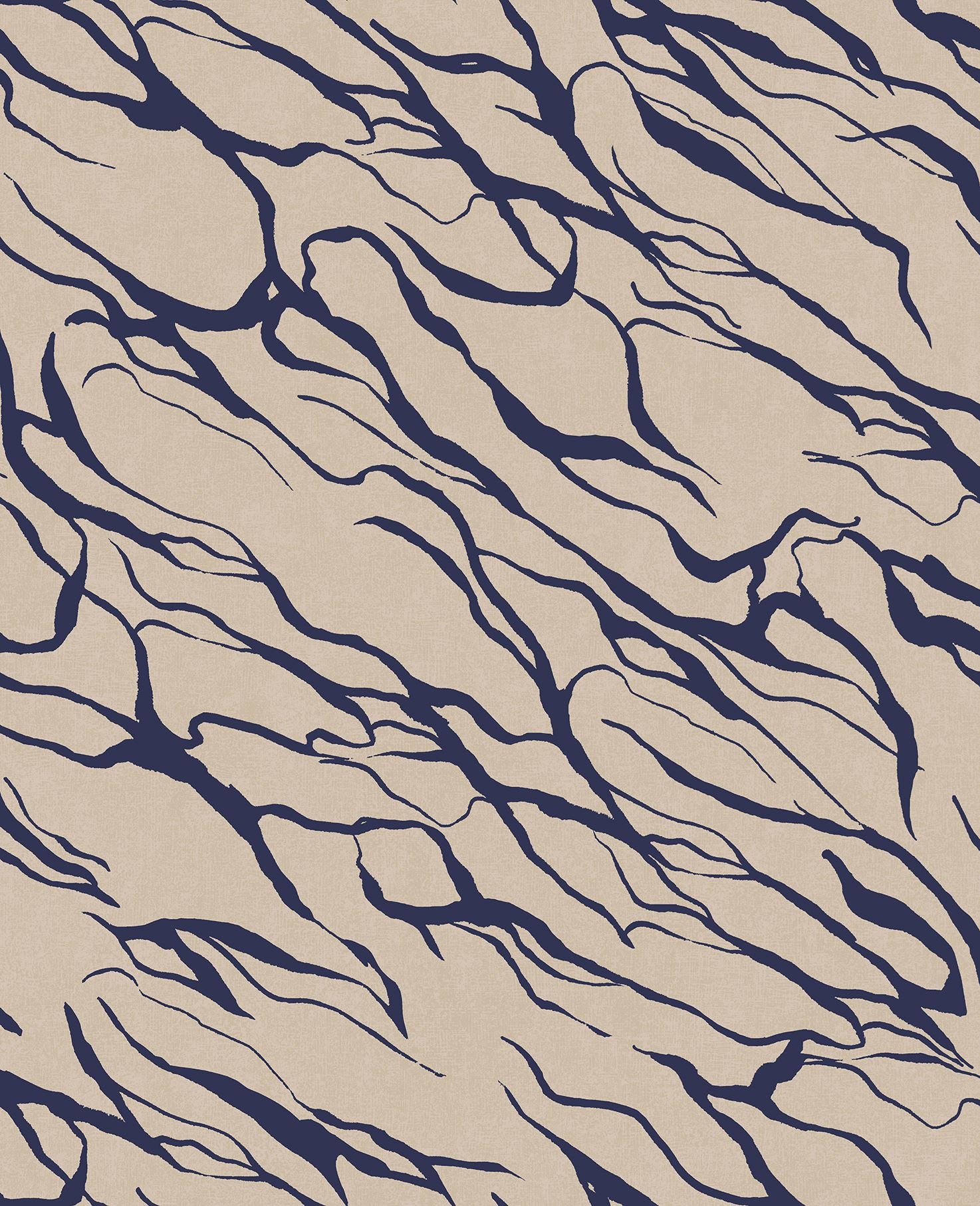 Eijffinger REVIVE behang 333645 Blauw, Naturel, Zwart / Grijs, Paars - afbeelding 3