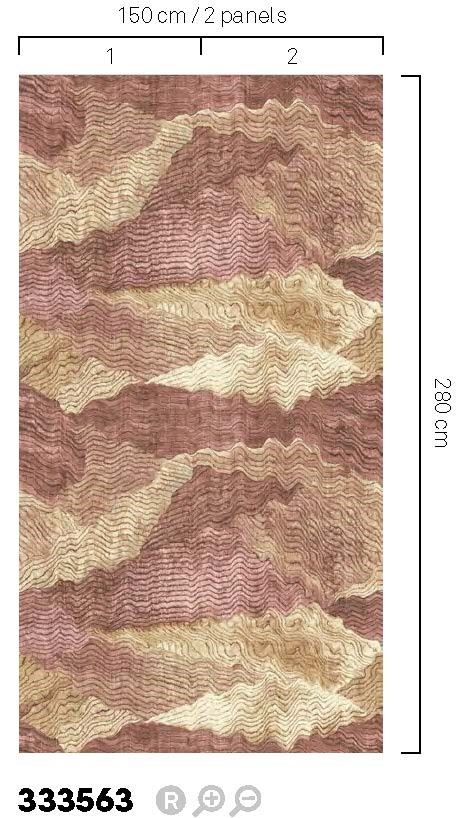 Eijffinger FESTIVAL behang 333563 Rood, Goud, Oranje, Naturel - afbeelding 3