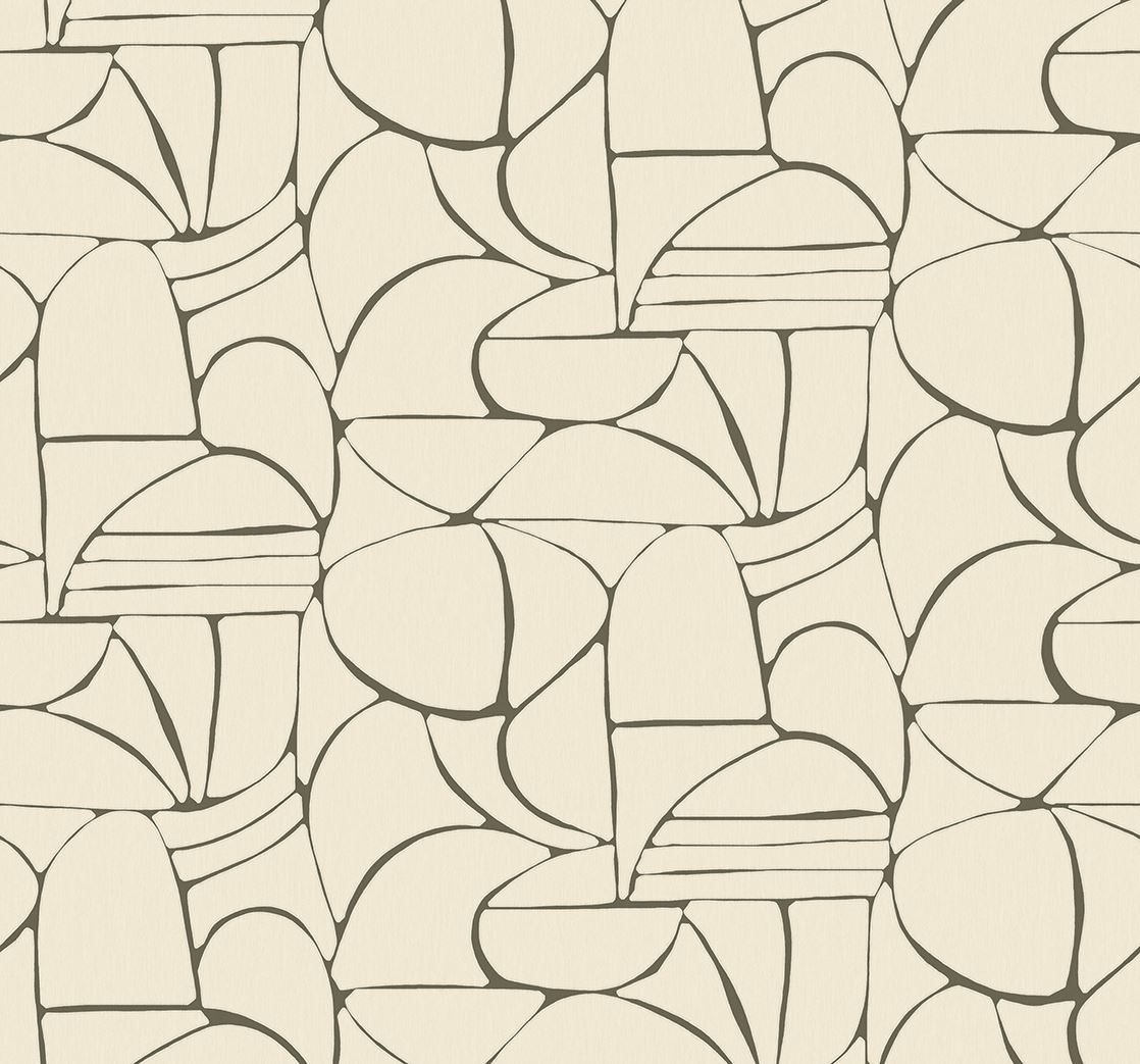 Eijffinger SOLANGE behang 340280 Wit, Zwart / Grijs, Naturel, Goud - afbeelding 5