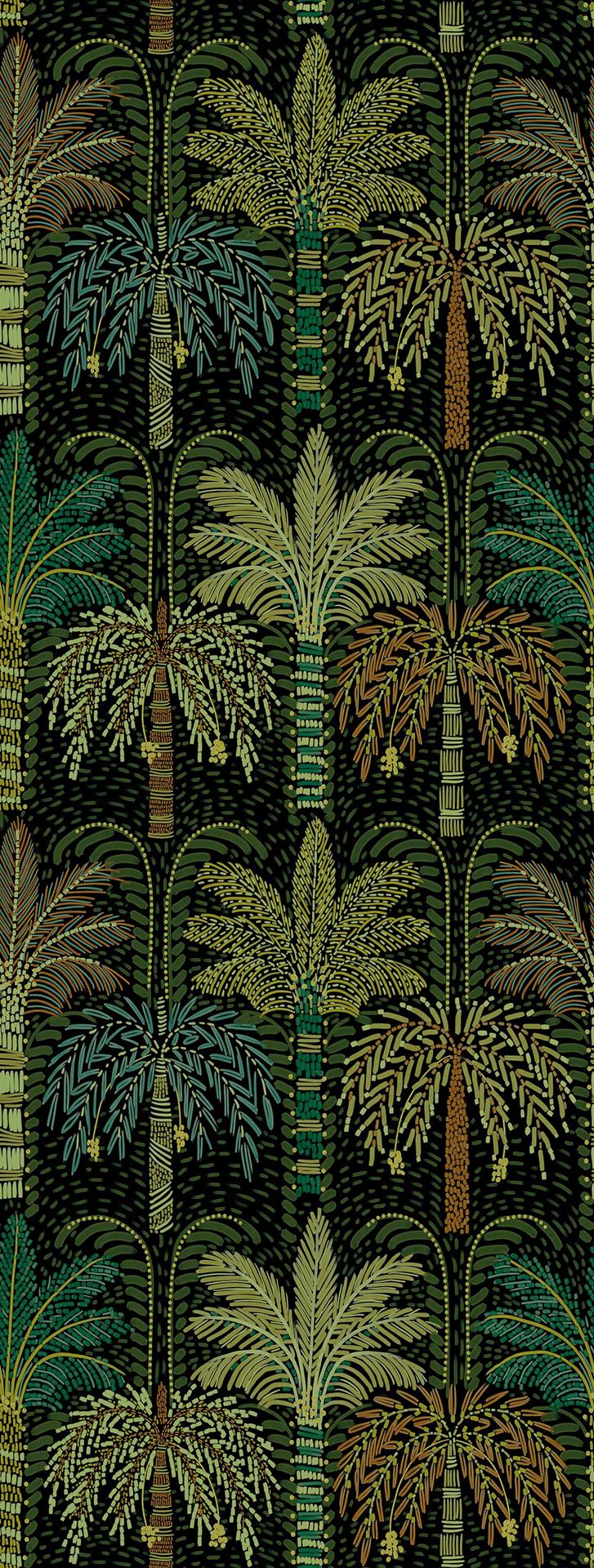 Eijffinger SOLANGE behang 340291 Groen, Zwart / Grijs, Wit, Naturel, Geel - afbeelding 3