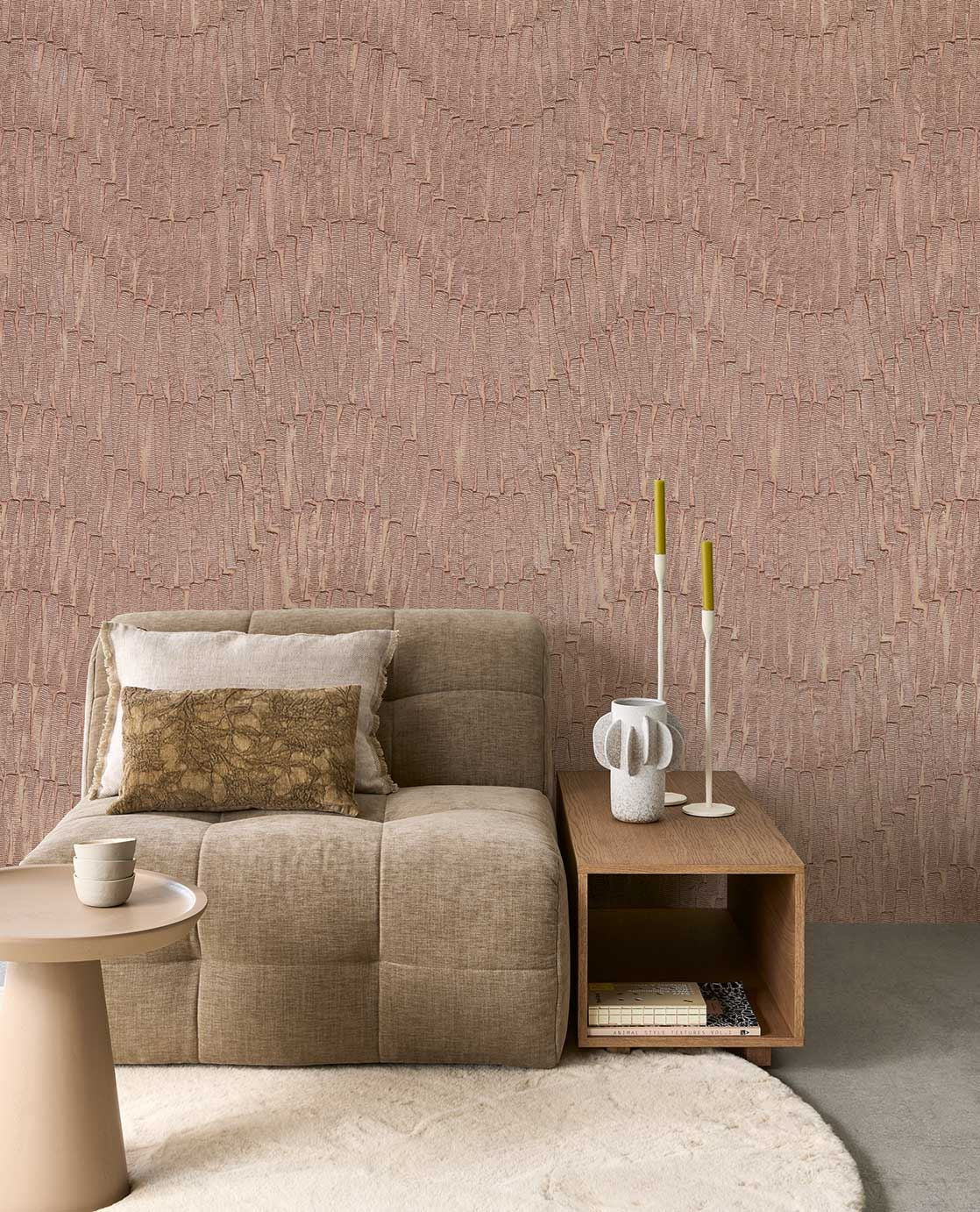 Eijffinger SENSORY behang 340372 Oranje, Naturel, Goud - afbeelding 2