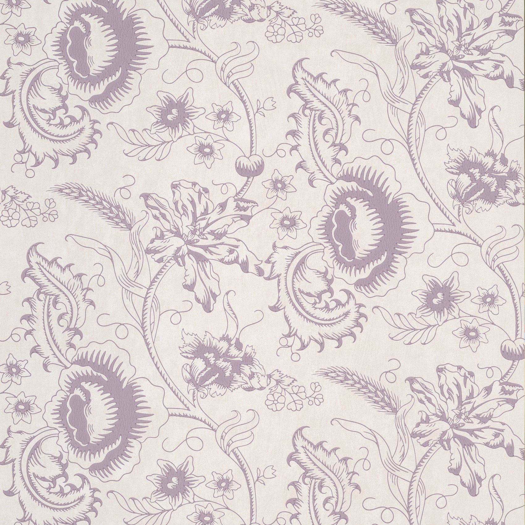 Little Greene Woodblock Mono Behang 0291WOPLUMZ - LAB COLOUR THE WORLD