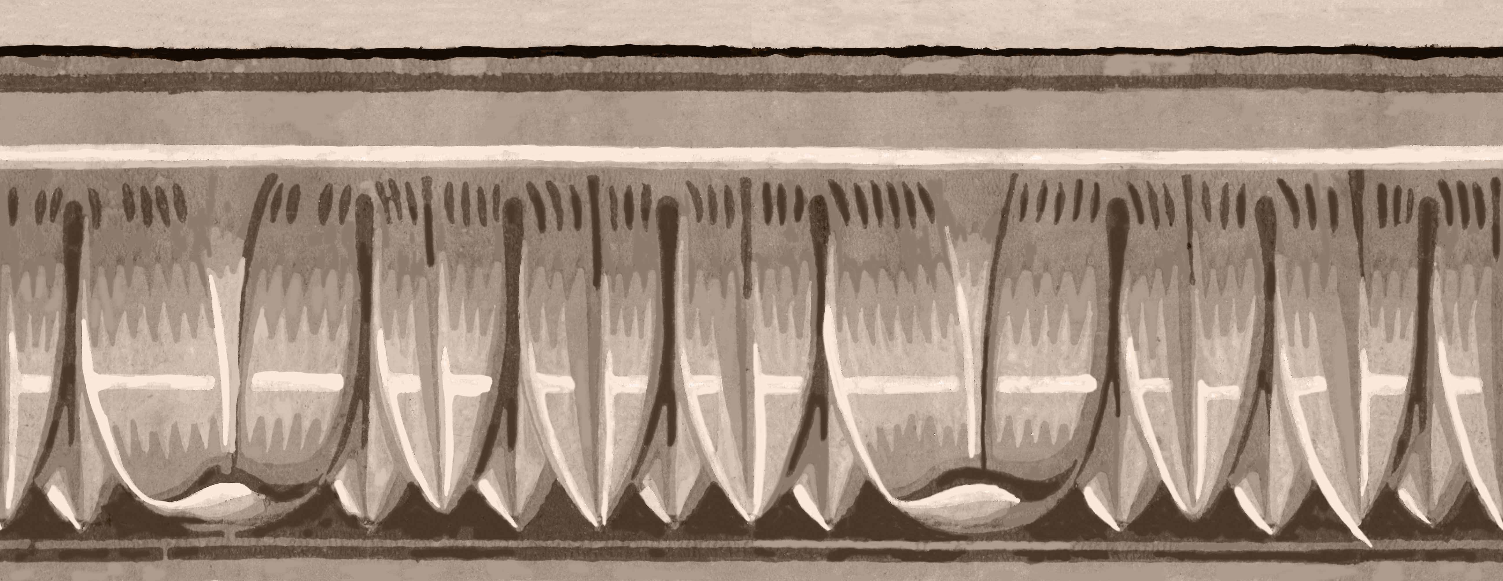 Antoinette Poisson Bordure palmee Fries 108A