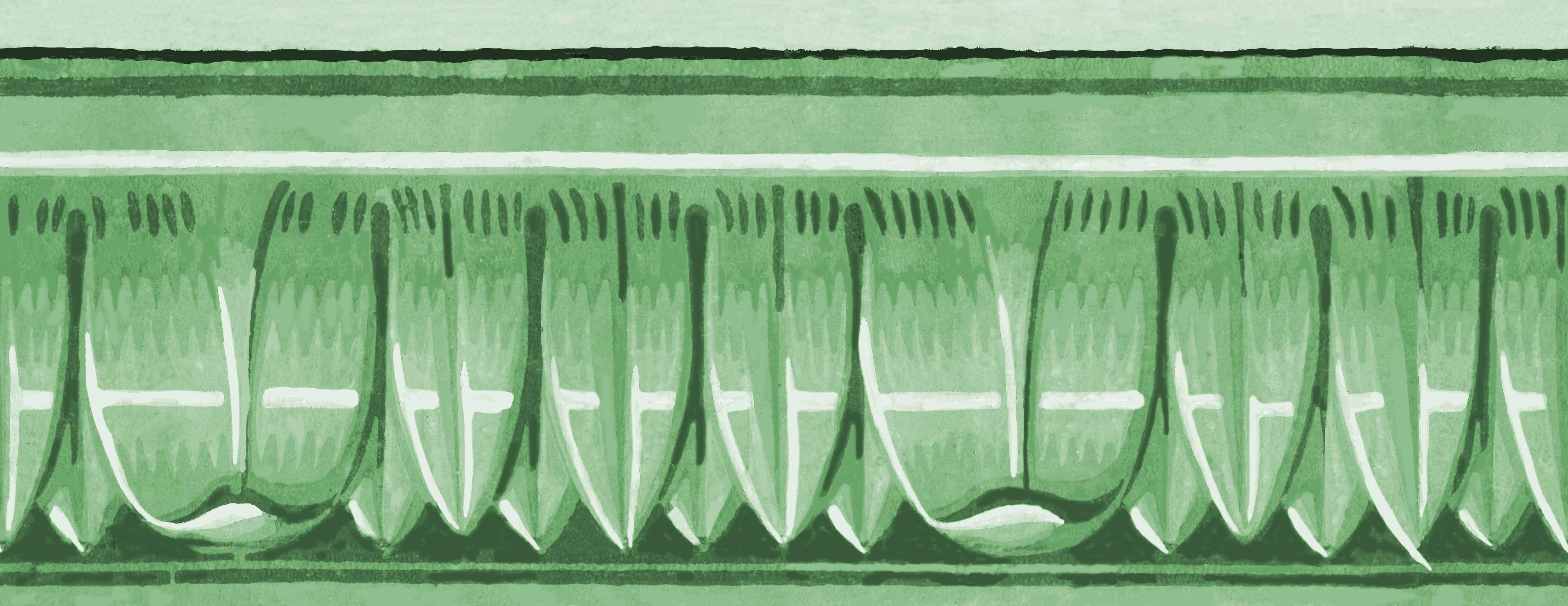 Antoinette Poisson Bordure palmee Fries 108D