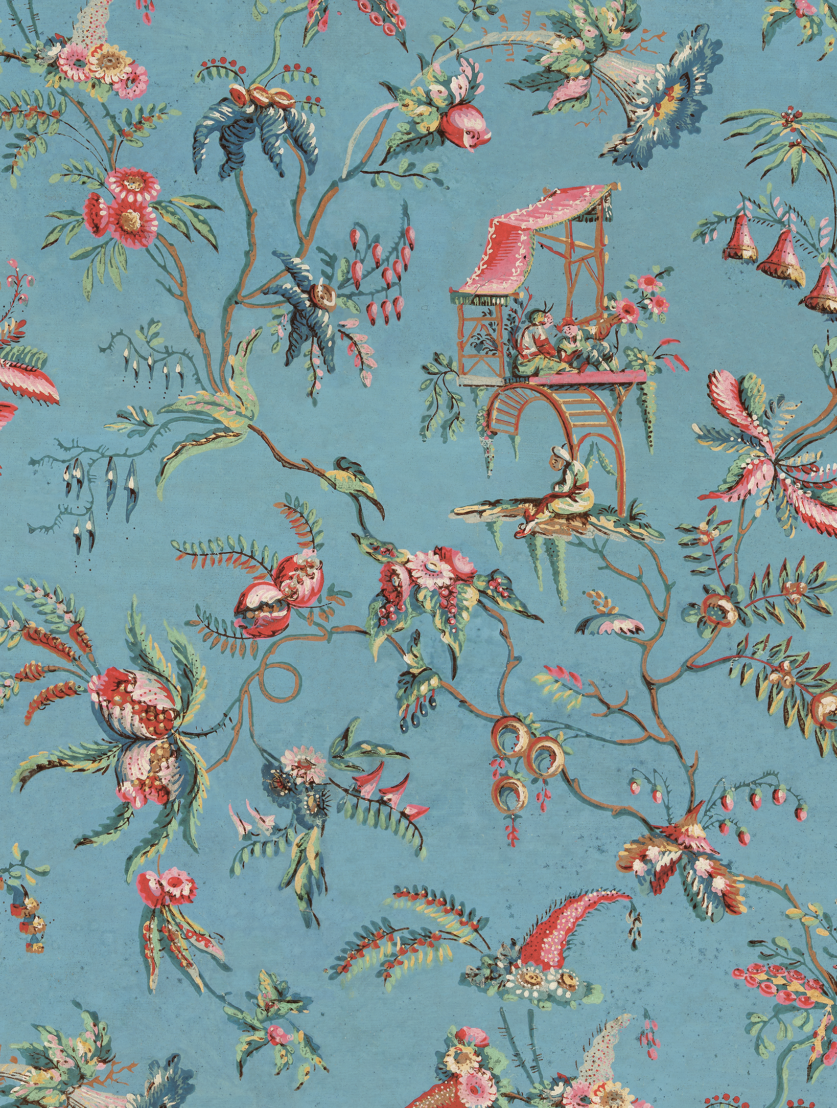 Antoinette Poisson Pagode Behang Rouleau 92A