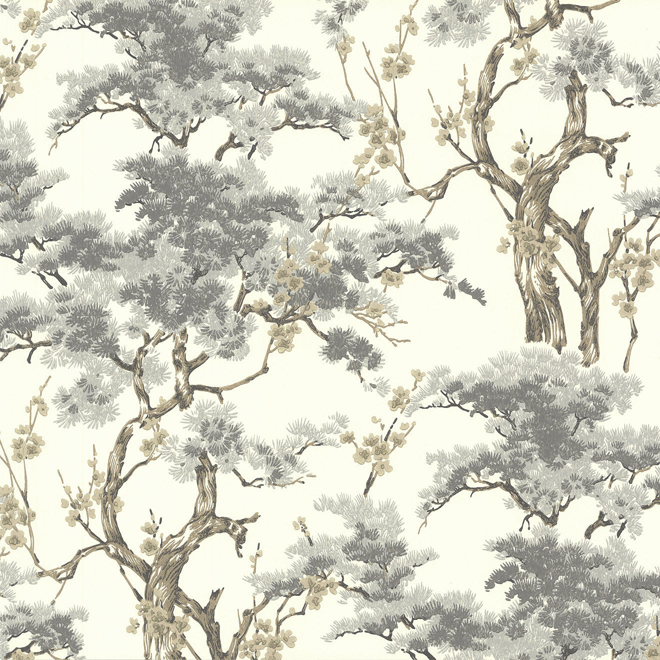 1838 Wallcoverings Harewood Behang 1602-100-04 - Grey