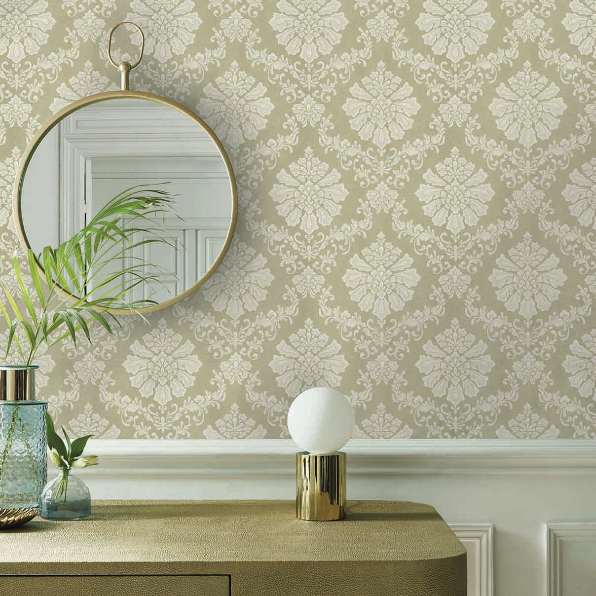 1838 Wallcoverings Broughton Behang 1602-104-03 - Gold Metallic