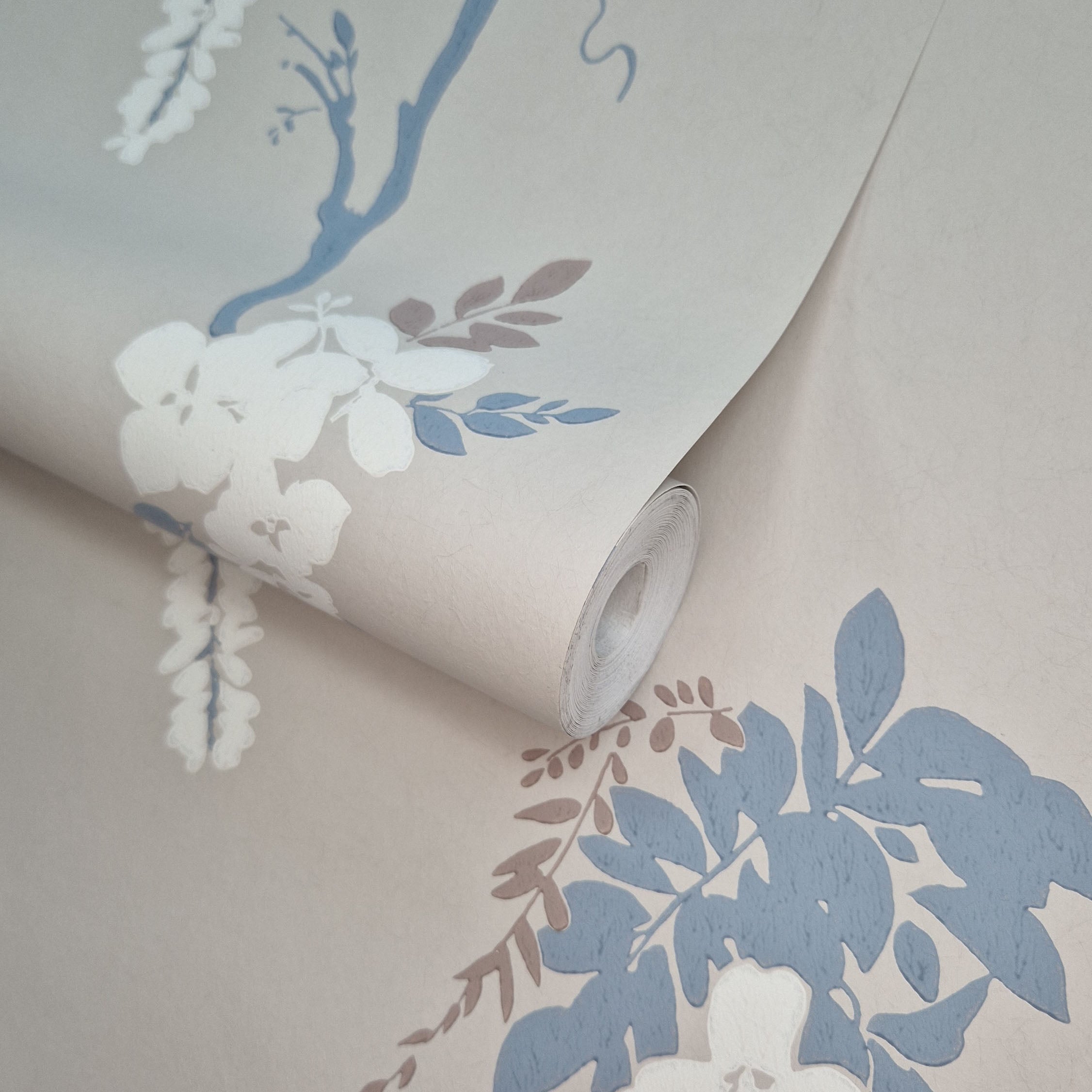 1838 Wallcoverings Leonora Behang 1703-109-02 - Denim Grey Neutral