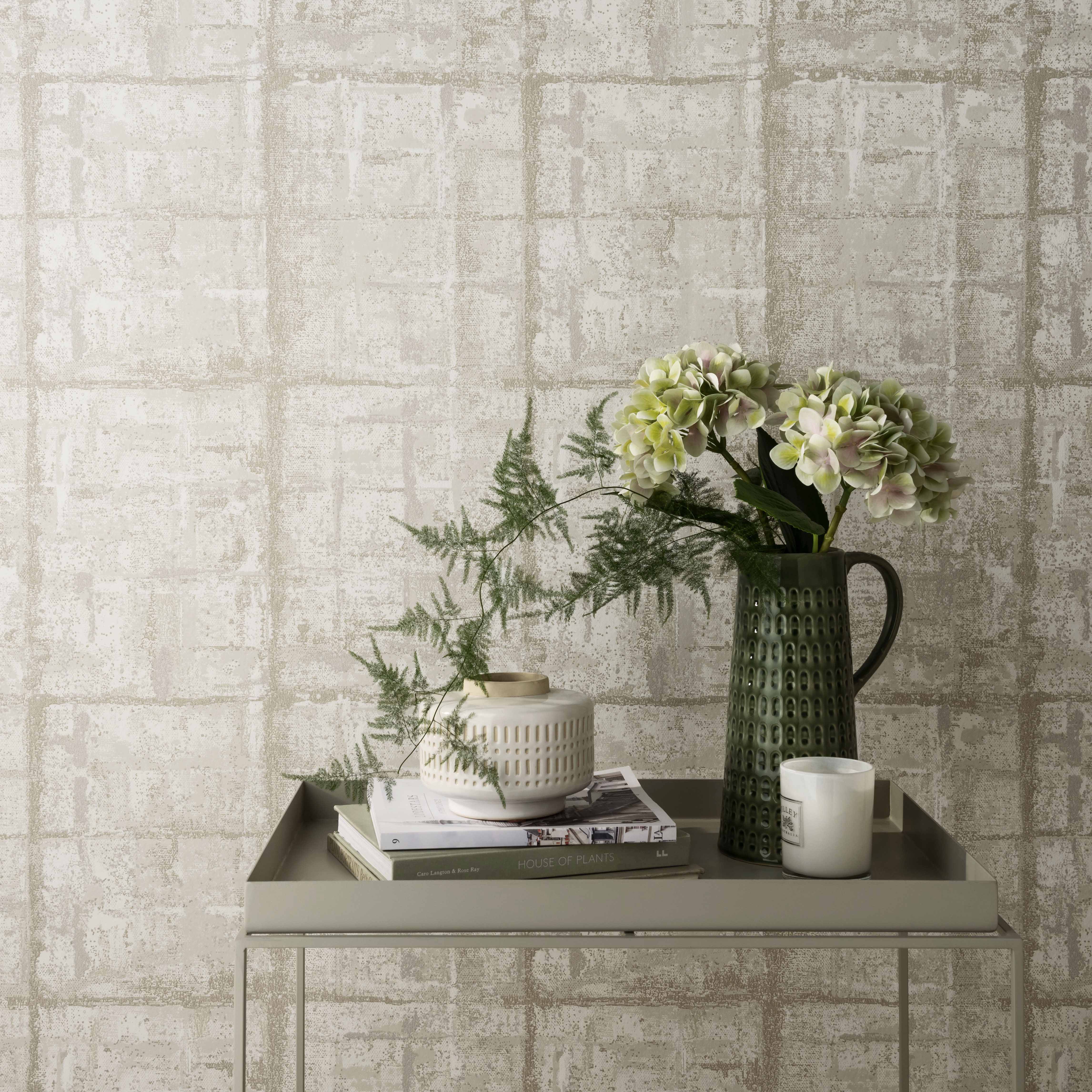 1838 Wallcoverings Patina Behang 1804-120-02 - Pearl Neutral