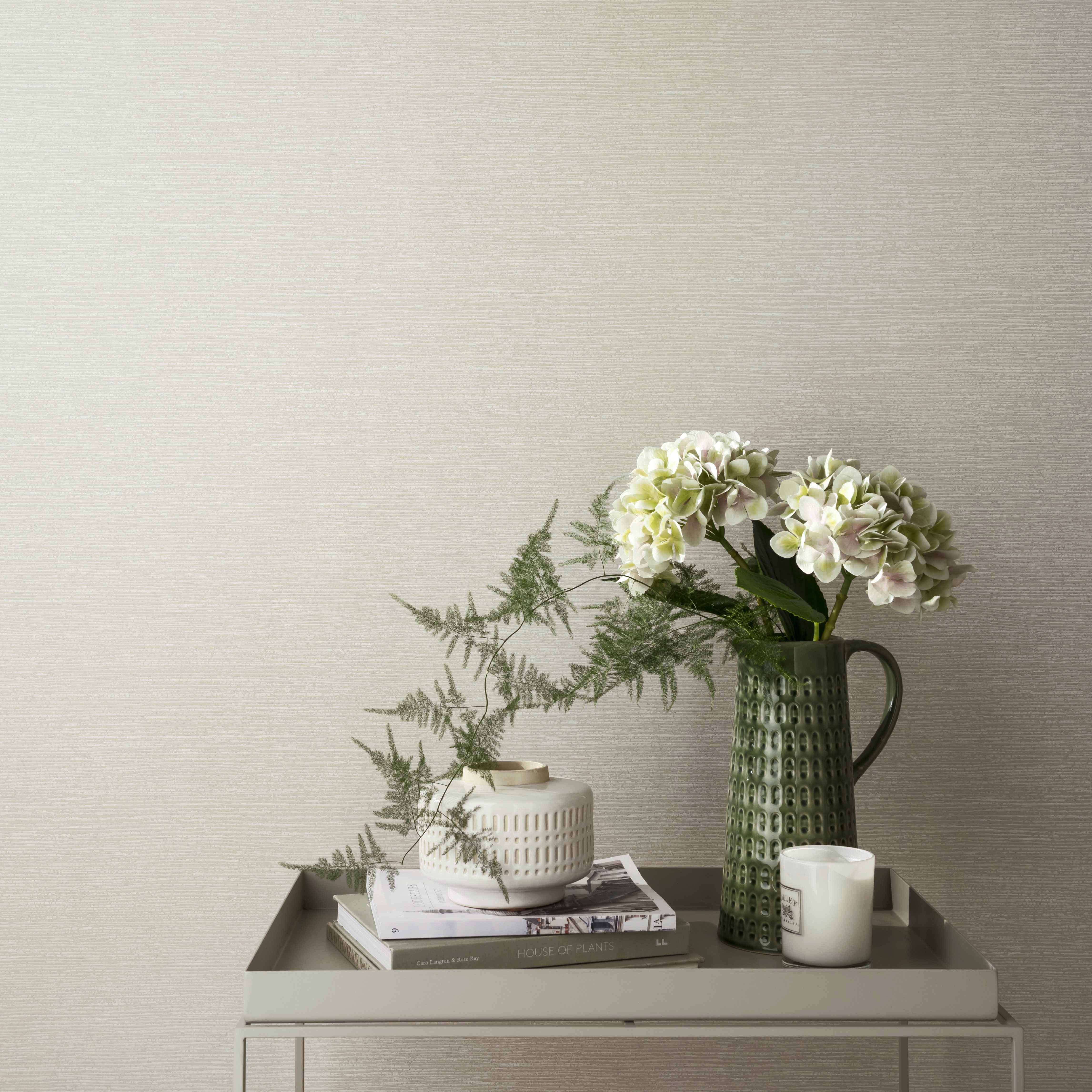 1838 Wallcoverings Raffia Behang 1804-122-04 - Pearl Cream