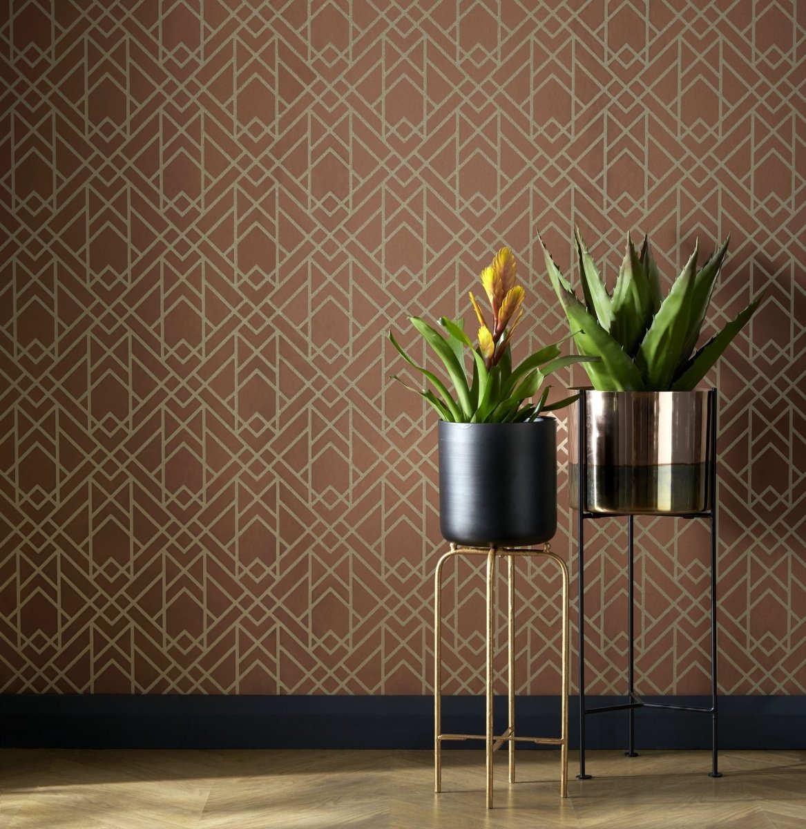 1838 Wallcoverings Elodie Metro Amber Glow Behang 1907-140-04 - LAB COLOUR THE WORLD