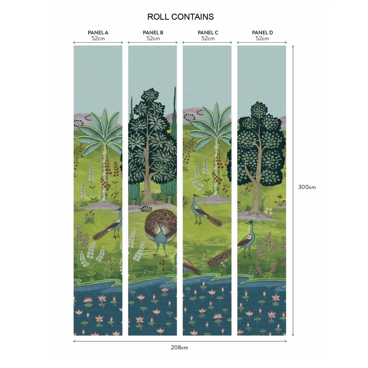 1838 Wallcoverings Garland of Ragini Behang 2412-183-01 - LAB COLOUR THE WORLD