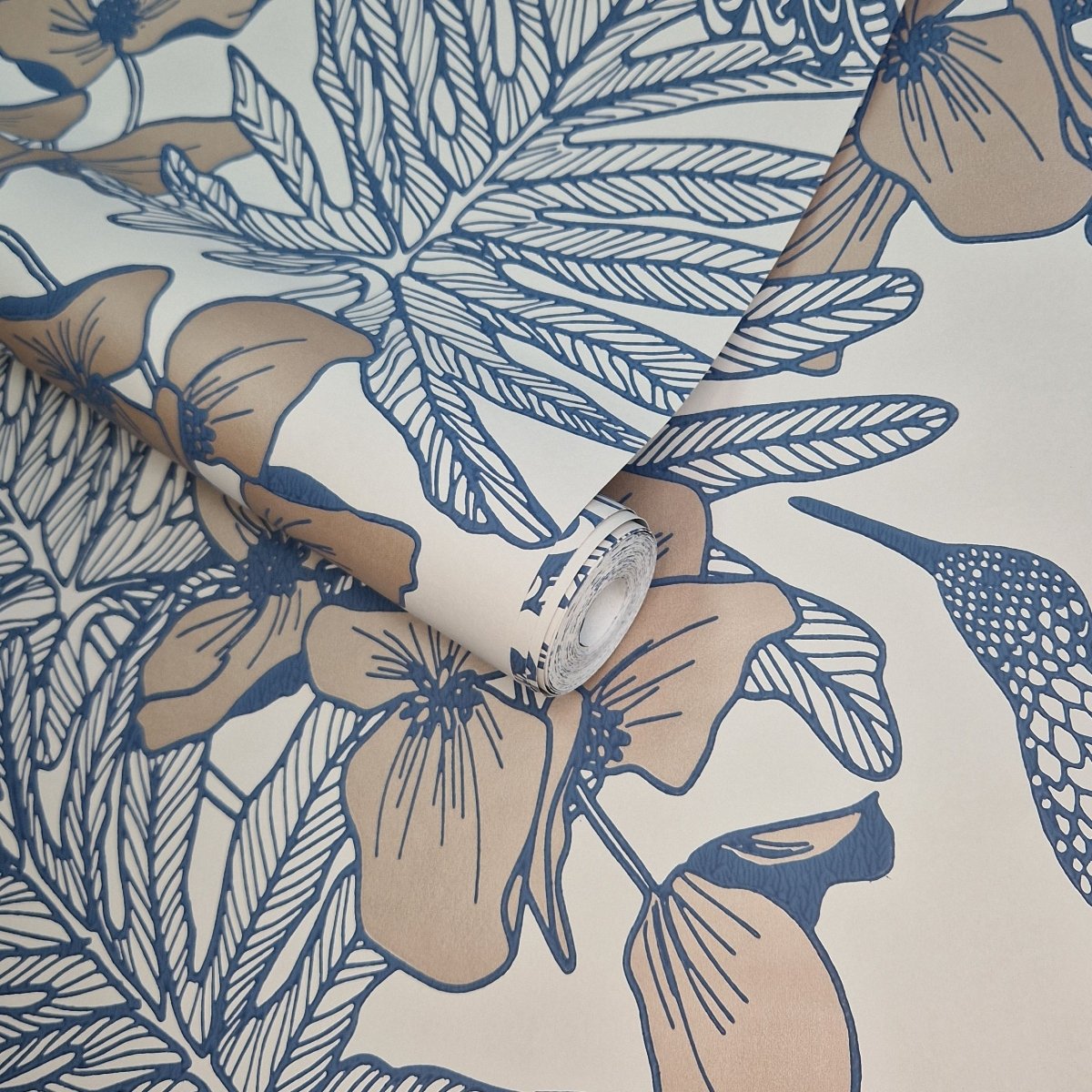 1838 Wallcoverings Hummingbird Lagoon Behang 1804-117-02 - LAB COLOUR THE WORLD