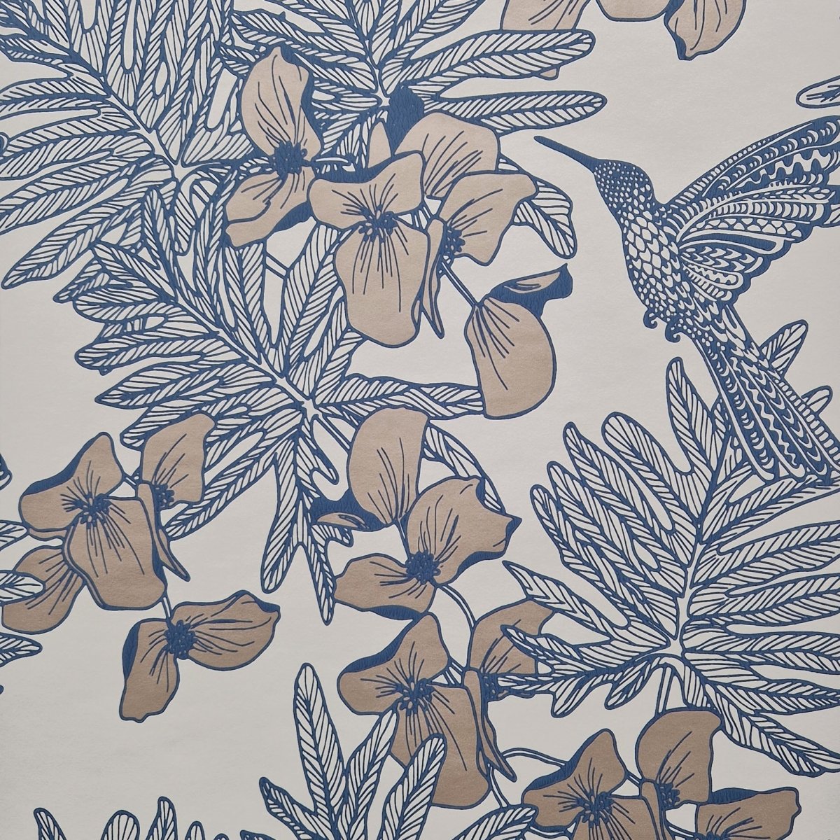 1838 Wallcoverings Hummingbird Lagoon Behang 1804-117-02 - LAB COLOUR THE WORLD