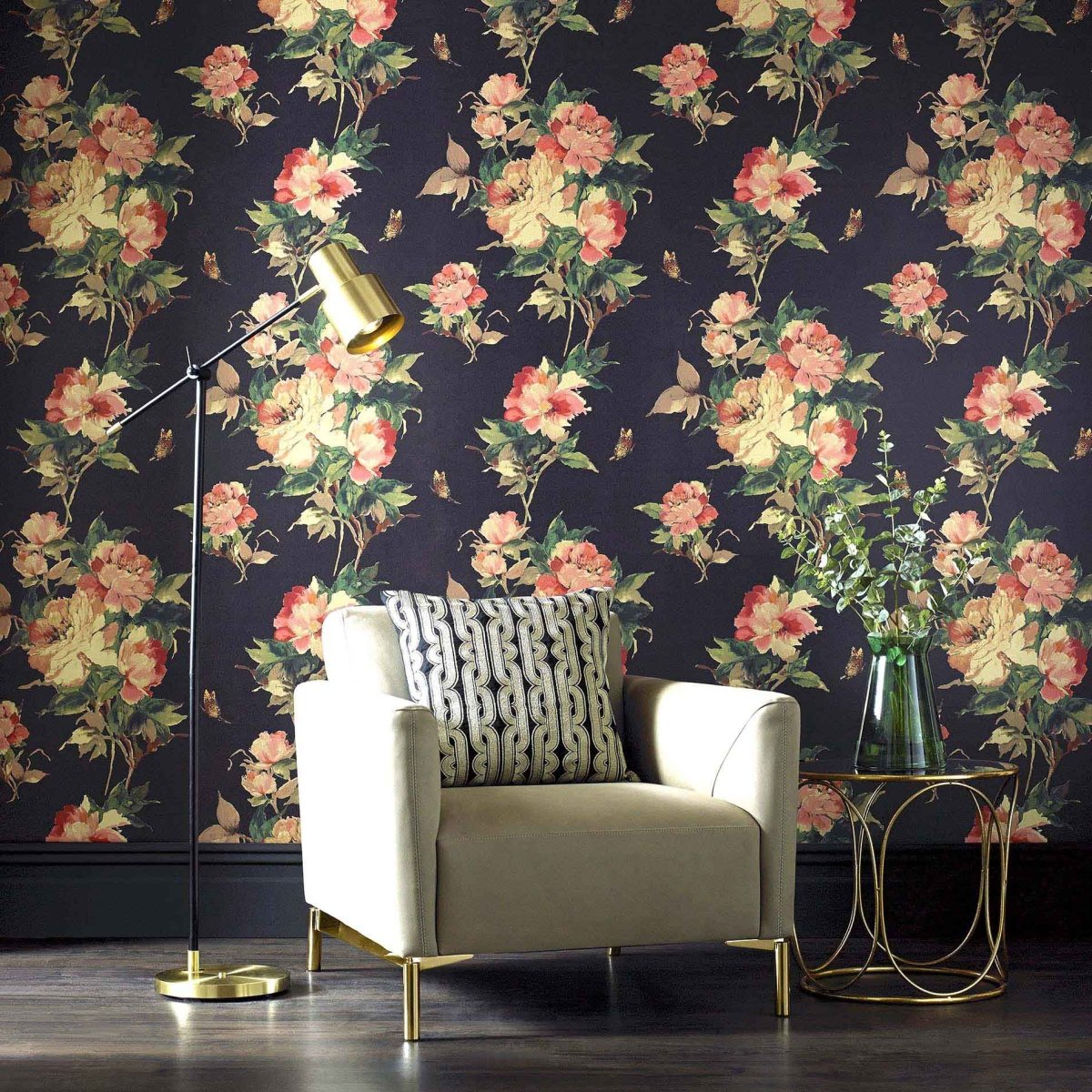 1838 Wallcoverings Madama Butterfly Behang 1703-108-06 - LAB COLOUR THE WORLD