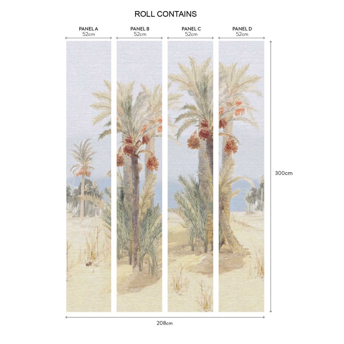 1838 Wallcoverings V&A Decorative Papers II Date Palm Behang 2412-182-01 - LAB COLOUR THE WORLD
