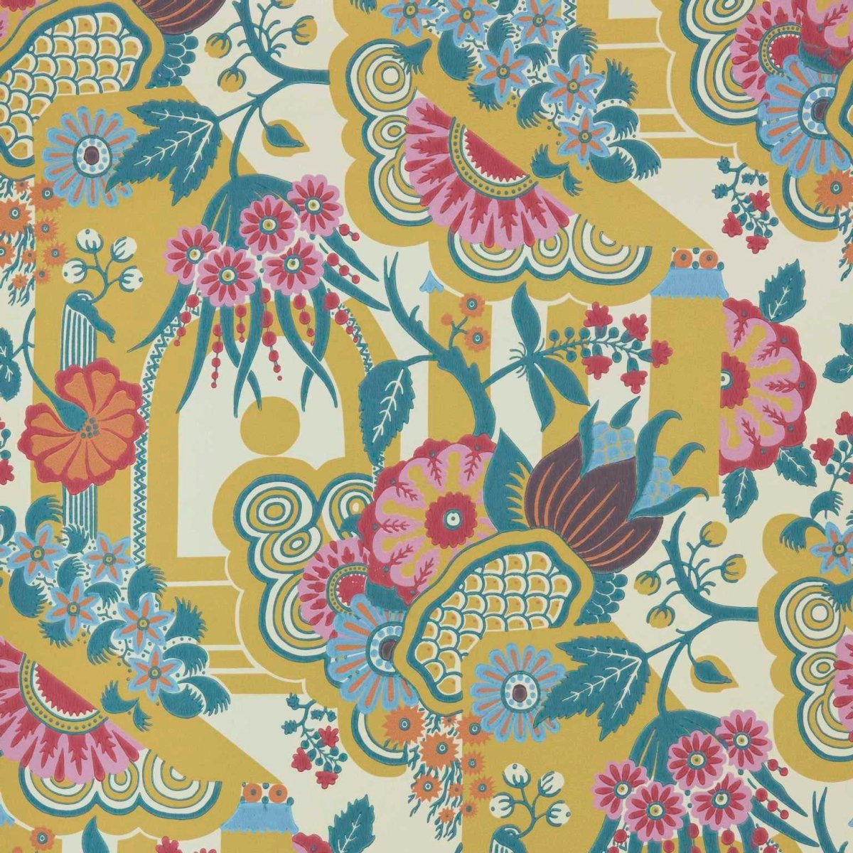 1838 Wallcoverings V&A Decorative Papers II Pineapple Garden Behang 2412-175-01 - LAB COLOUR THE WORLD