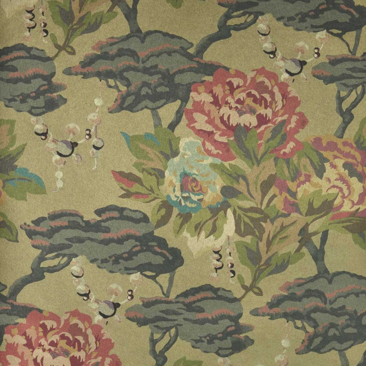 1838 Wallcoverings V&A Decorative Papers Paeonia Behang 2311-170-03 - LAB COLOUR THE WORLD