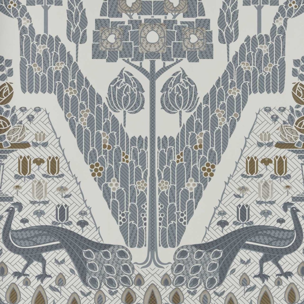 1838 Wallcoverings V&A Decorative Papers Peacock Topiary Behang 2311-172-01 - LAB COLOUR THE WORLD