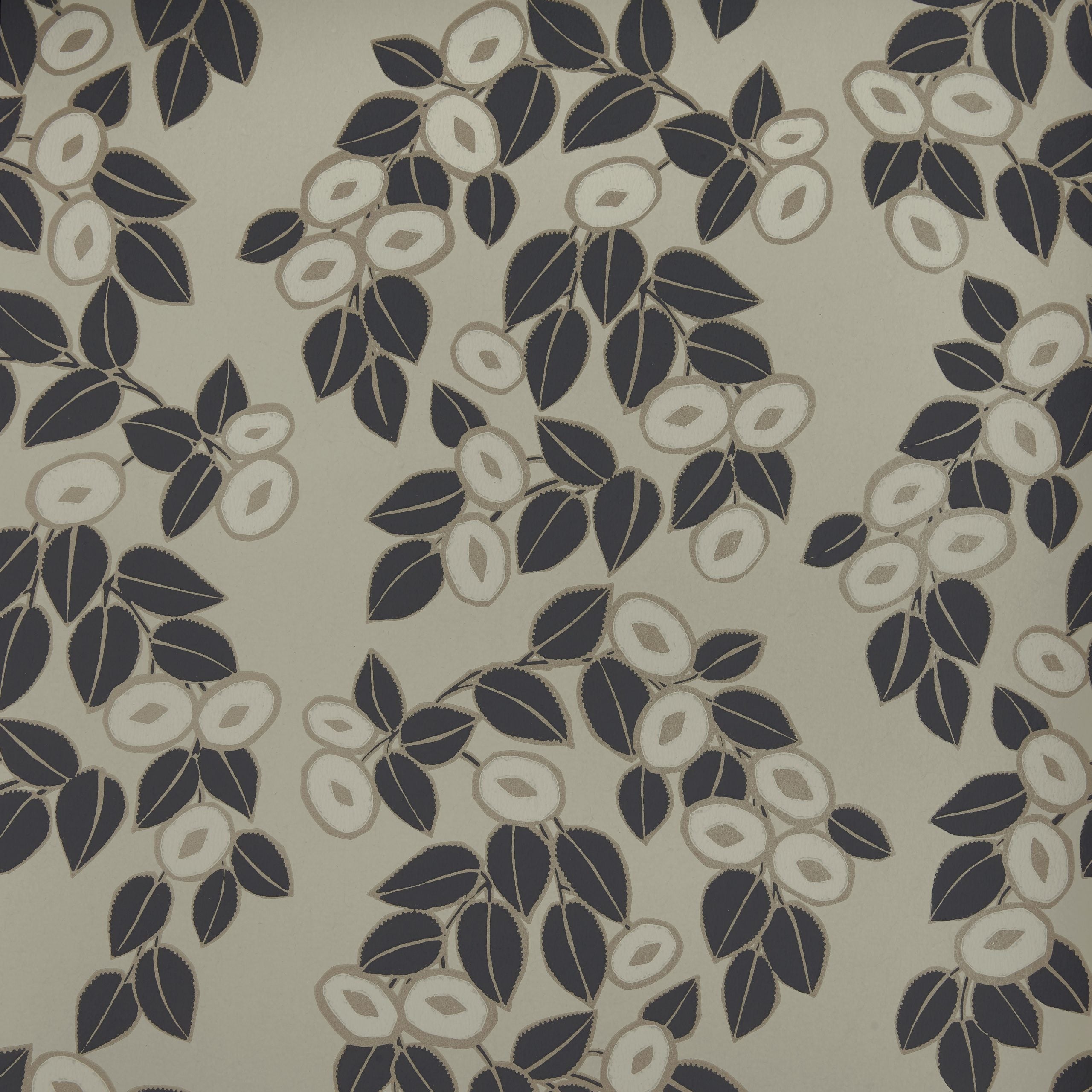 1838 Wallcoverings Rosetta Behang 1907-136-03 - Jet Black