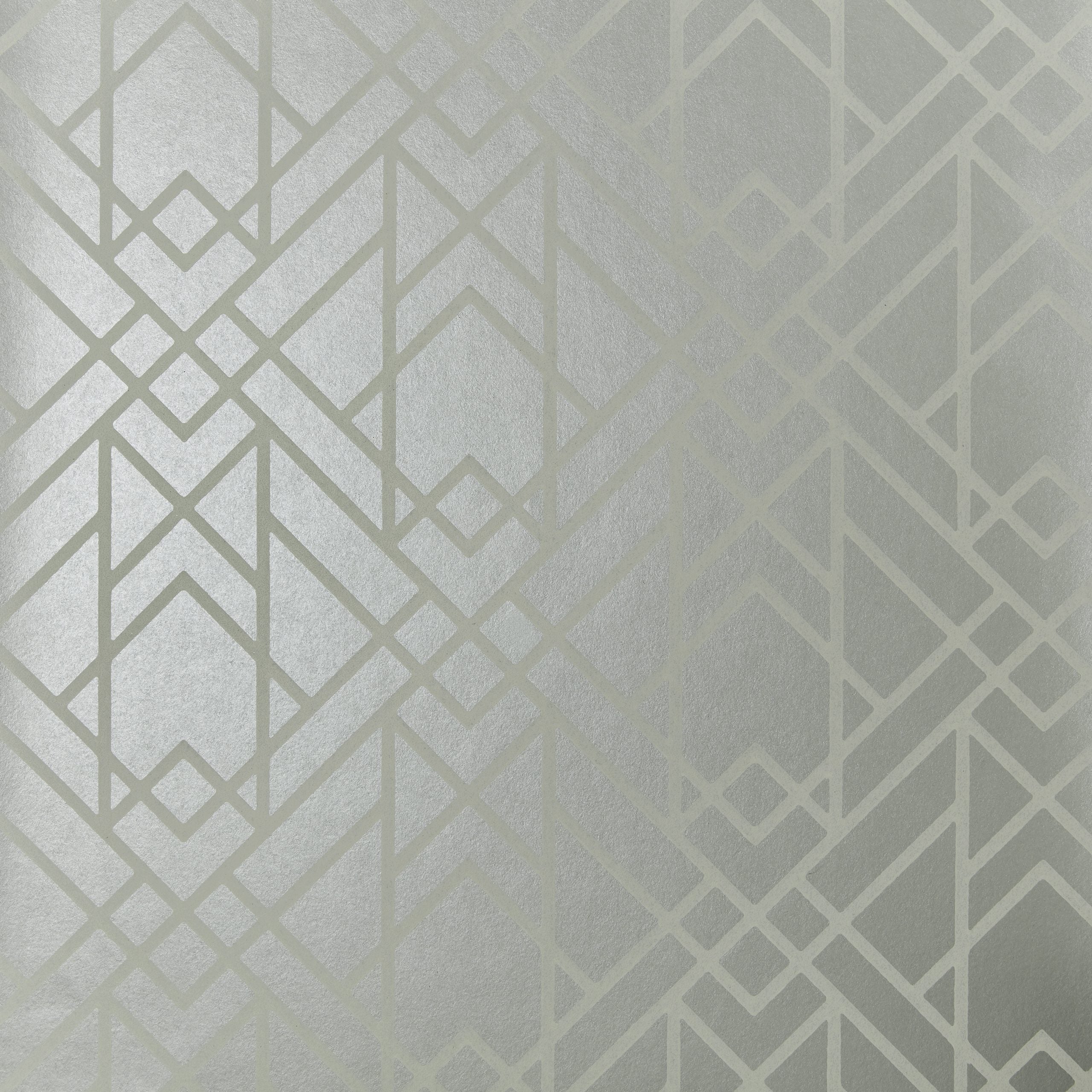 1838 Wallcoverings Metro Behang 1907-140-05 - Soft Grey Silver