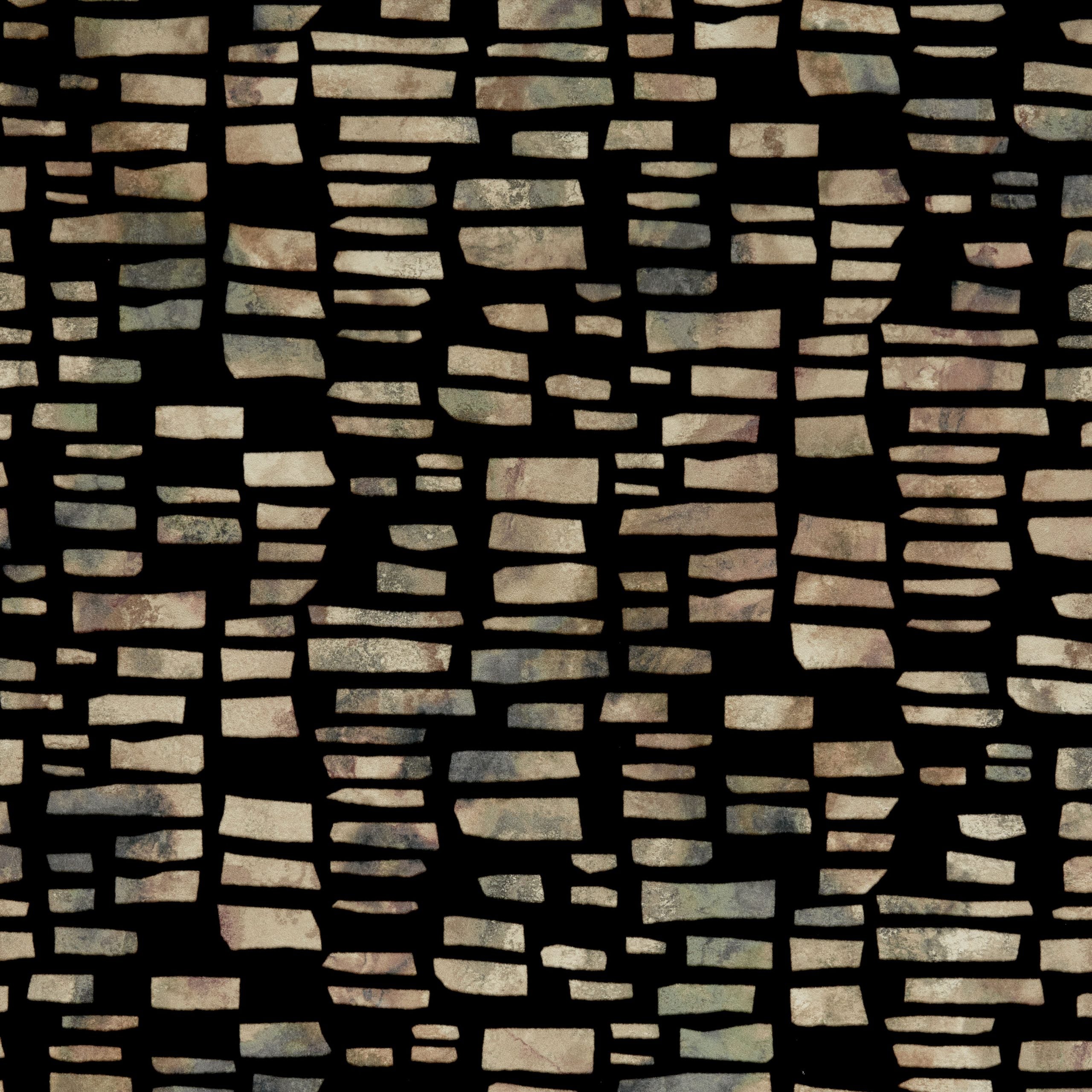 1838 Wallcoverings Fusion Bracken Behang 2008-145-01 - Black