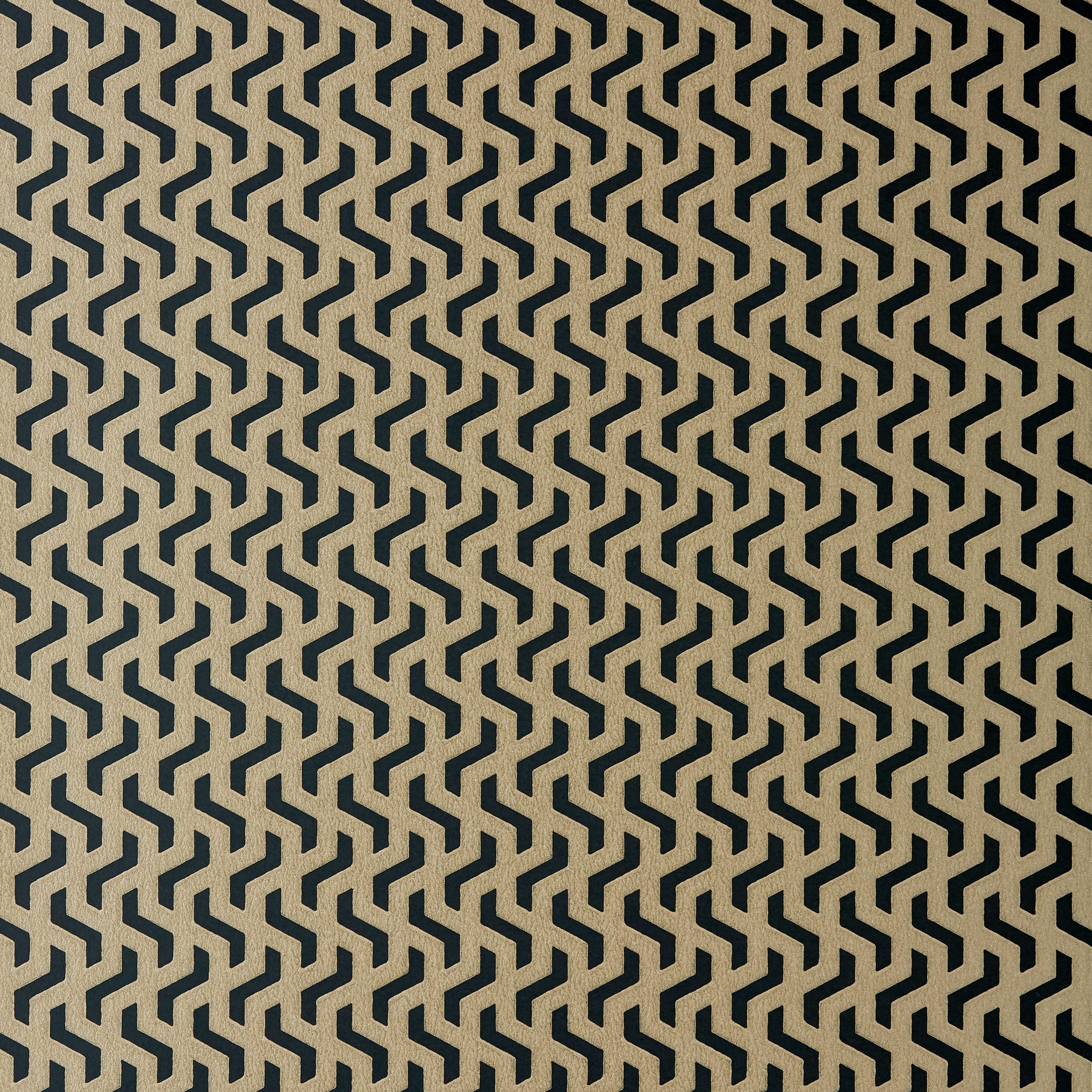 1838 Wallcoverings Rattan Bracken Behang 2008-147-01 - Gold and Black