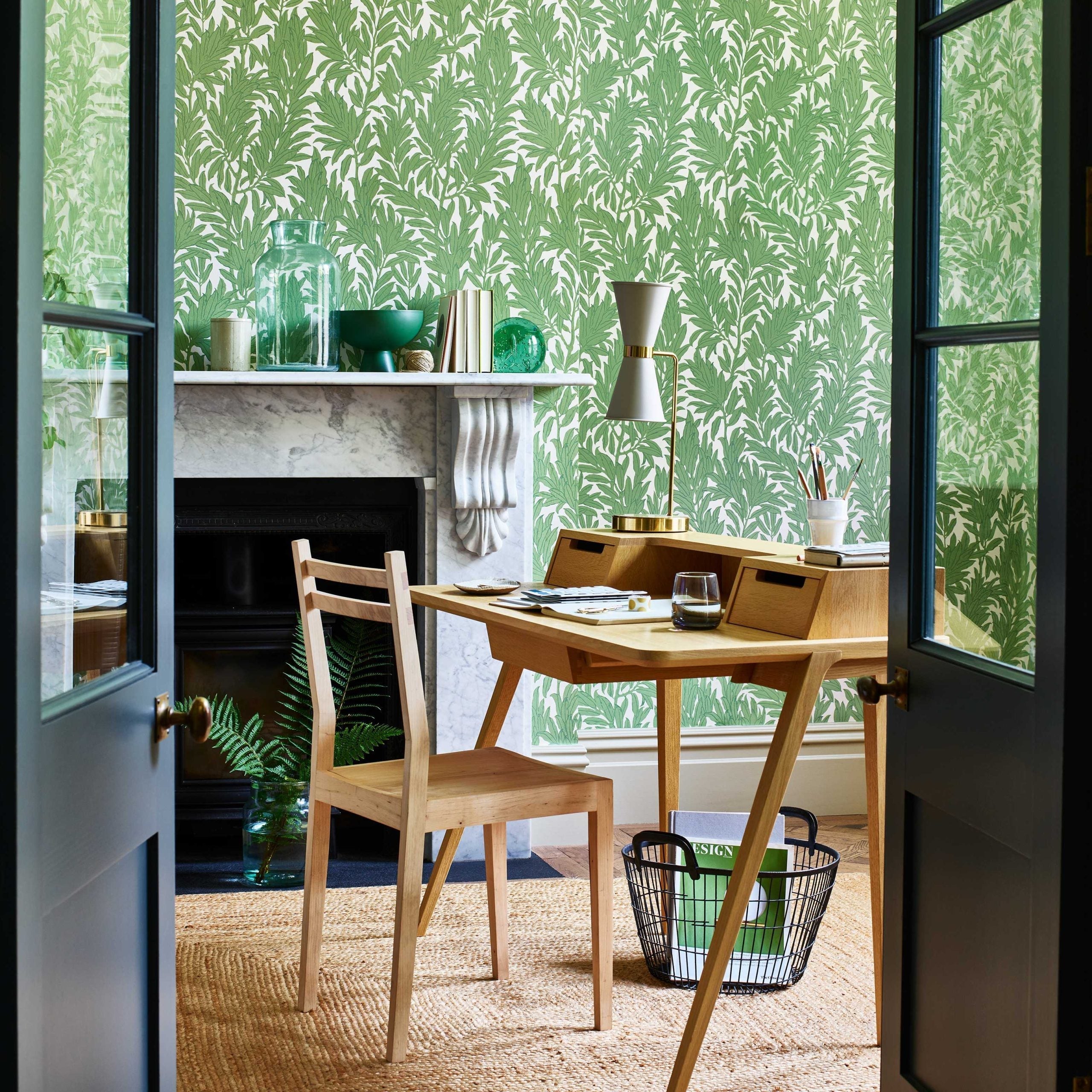 1838 Wallcoverings Laurel Leaf Behang 2412-177-01 - Verde Green