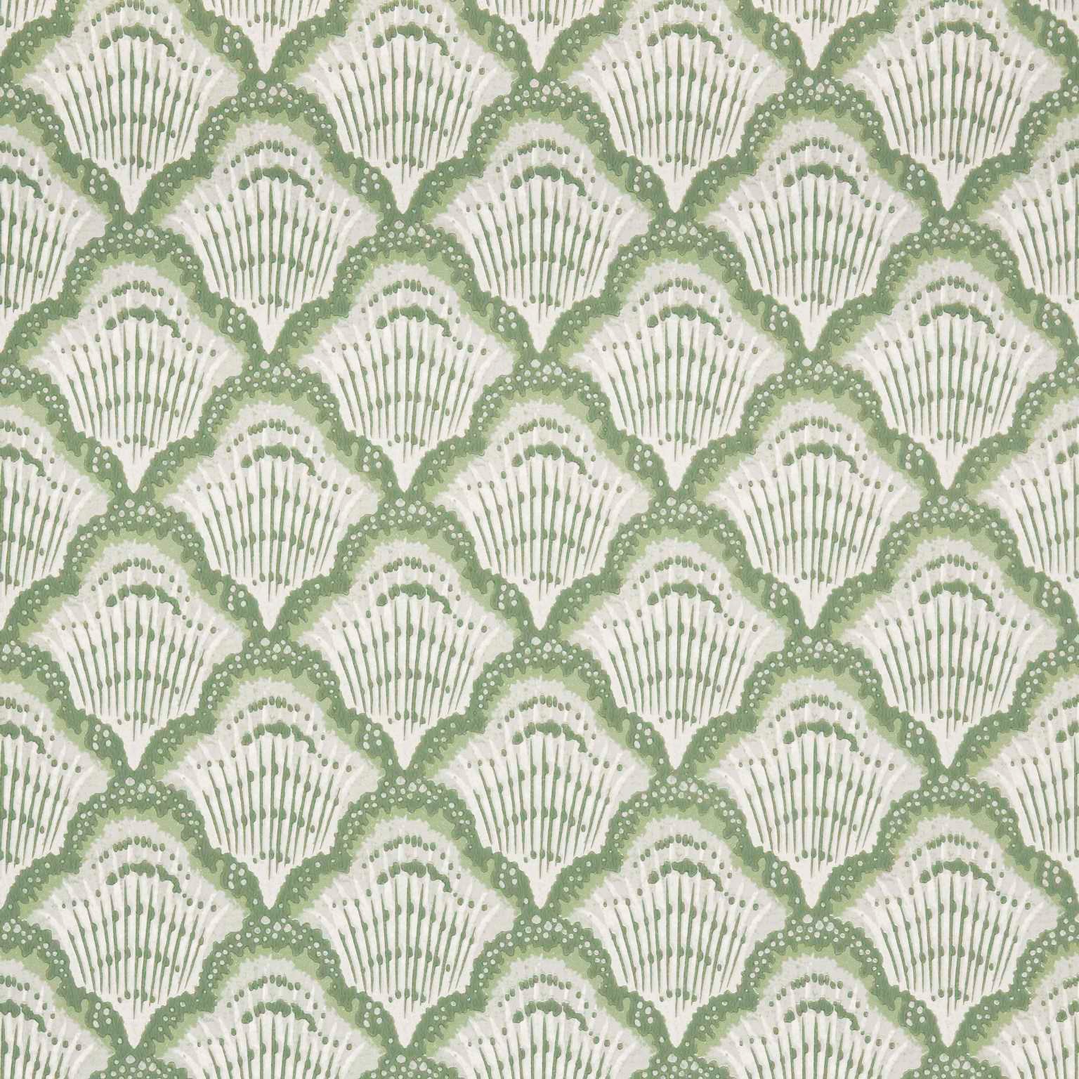 1838 Wallcoverings Calico Shell Behang 2412-179-02 - Verde Green