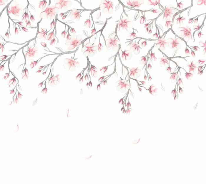 Sandberg Sakura Mural Behang 627-03 - Pink