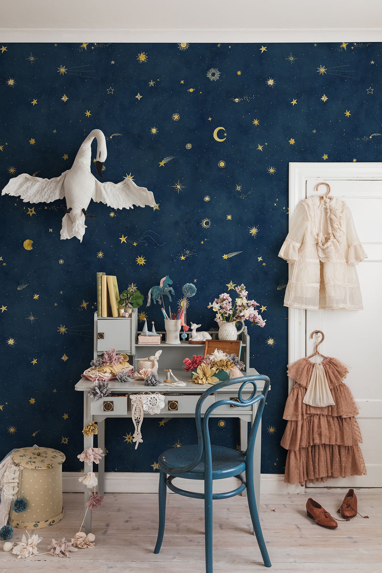 Sandberg Starry Sky Behang 659-96 - Petrol