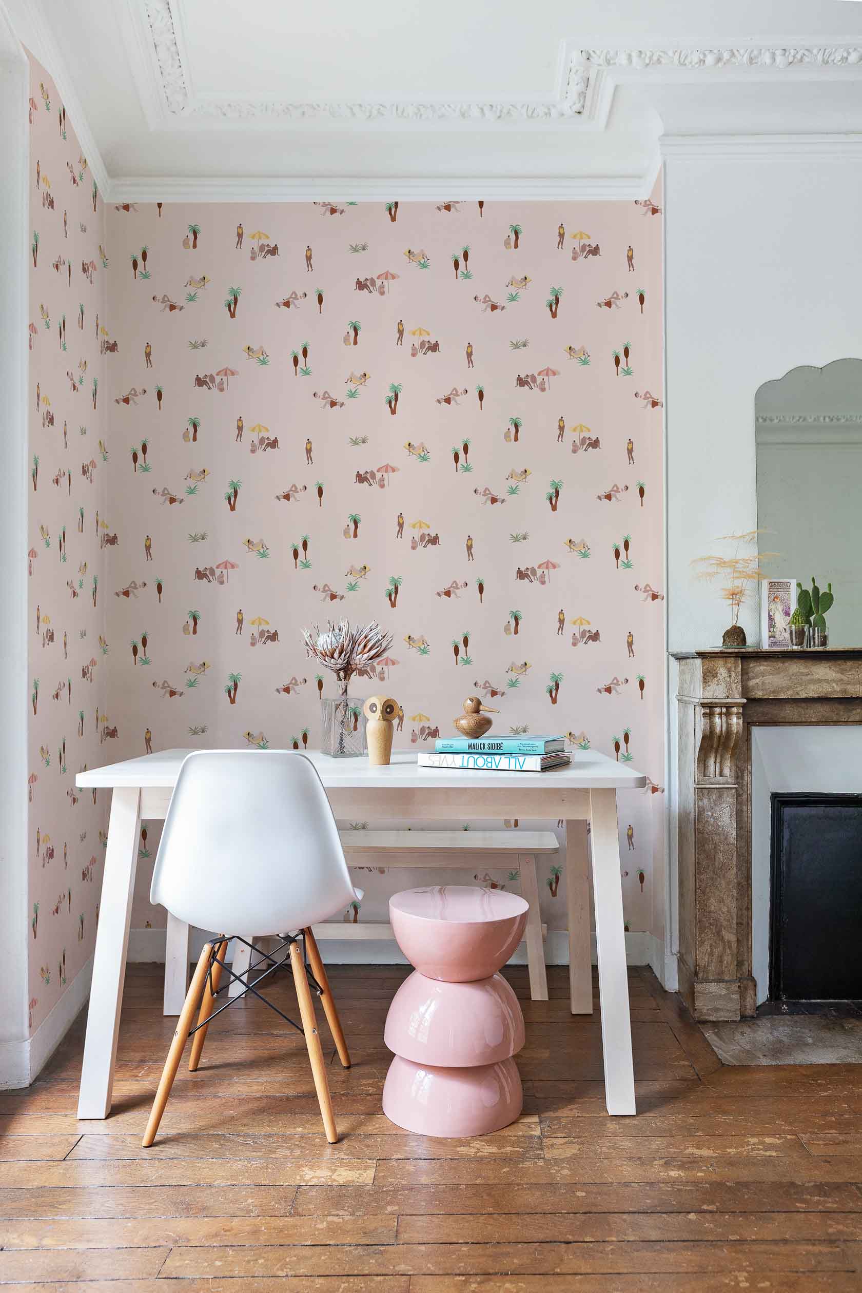 Coordonné 40th Anniversary One Day at the Beach Pink behang 8000040 sfeer afbeelding 4