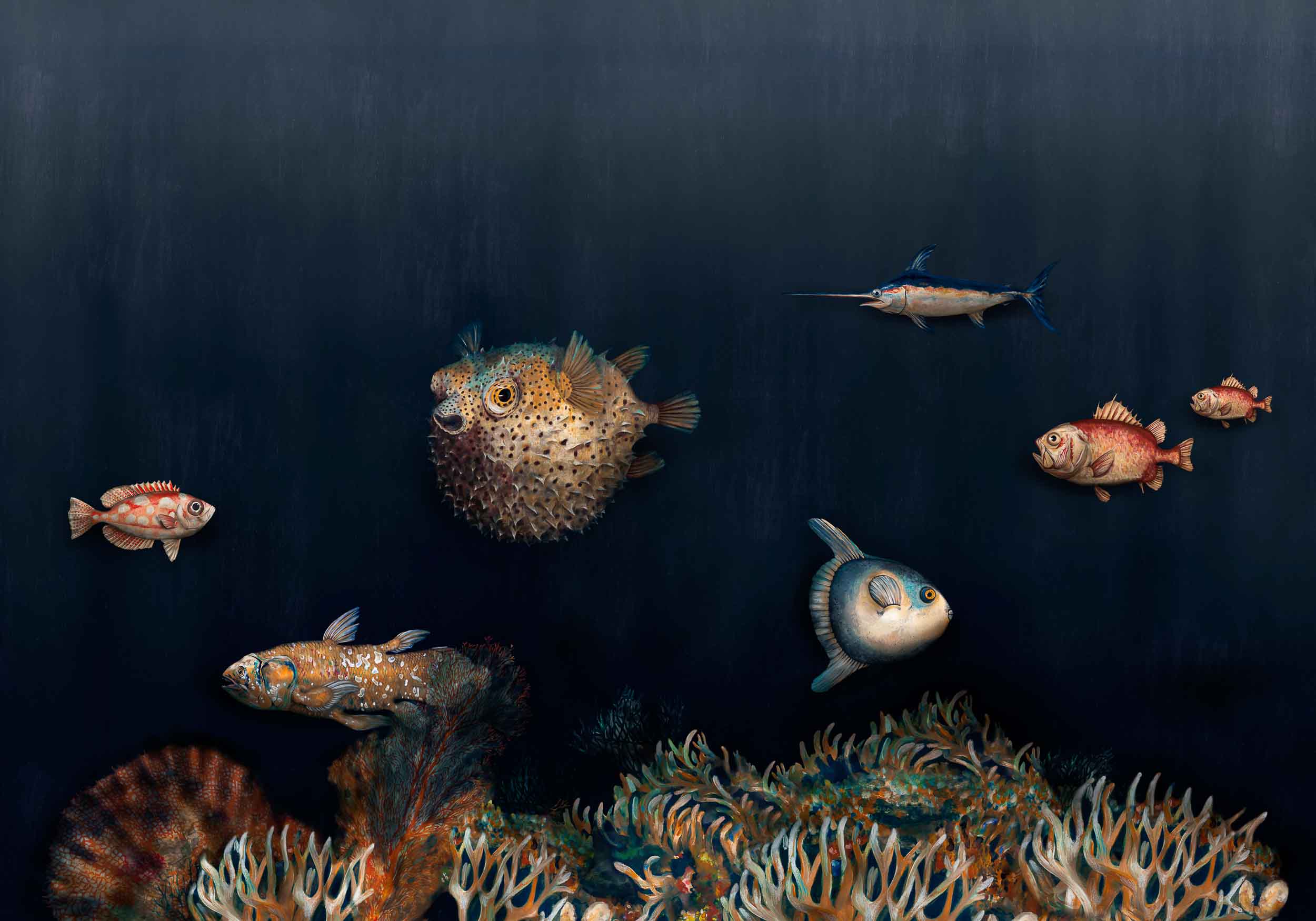 Coordonné Naturae Deep Ocean behang 9500501 behang afbeelding 1