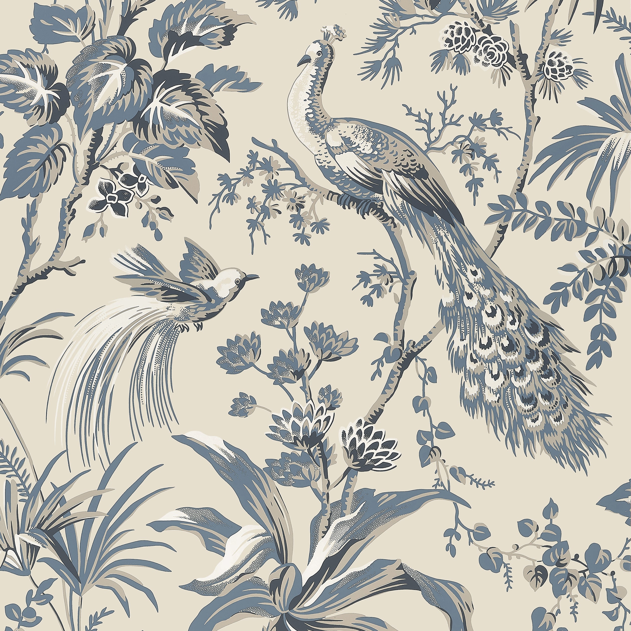 Anna French Peacock Toile Behang AT57833