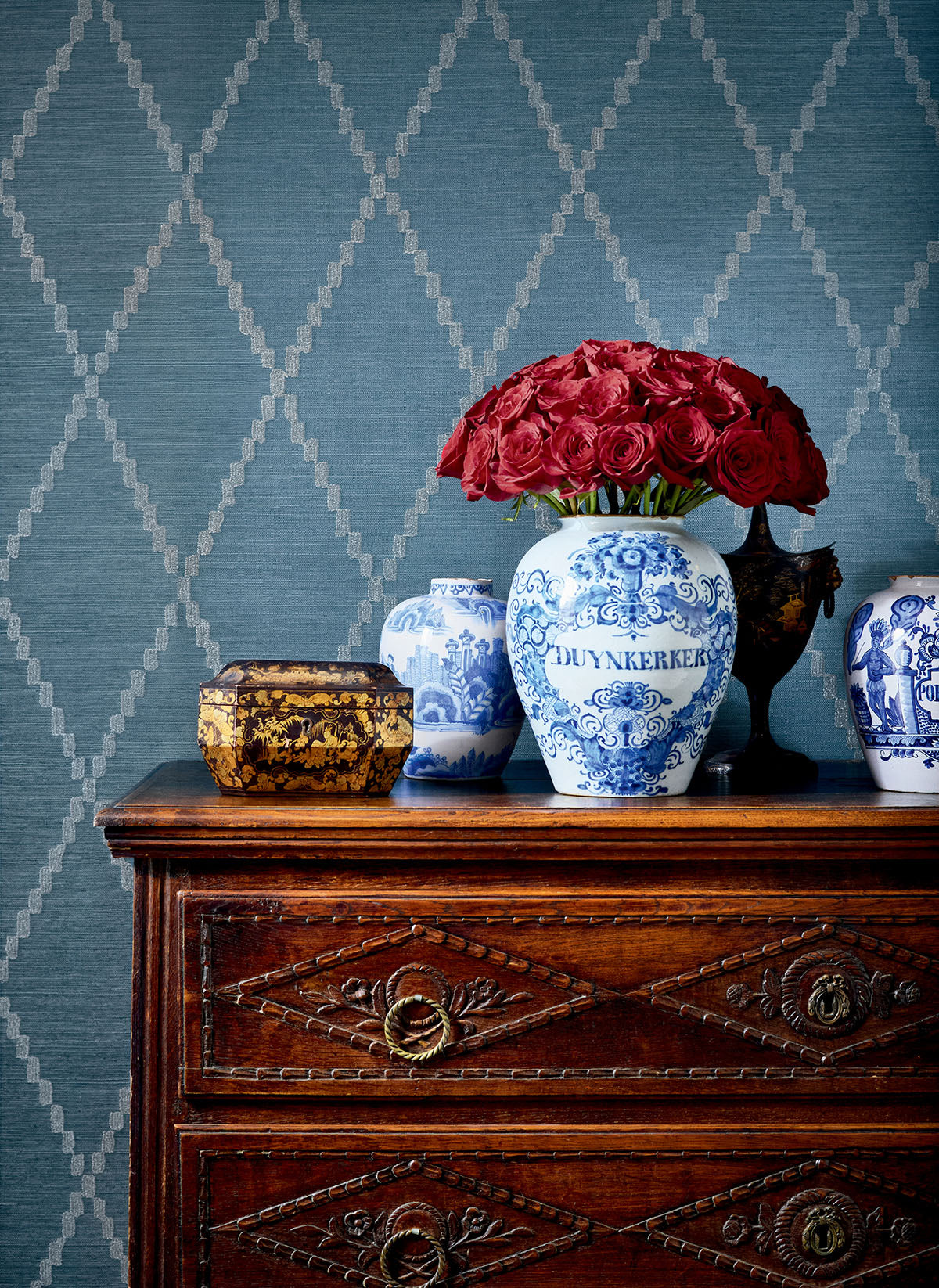 Anna French Ribbon Sisal Behang AT16142 - sfeerbeeld
