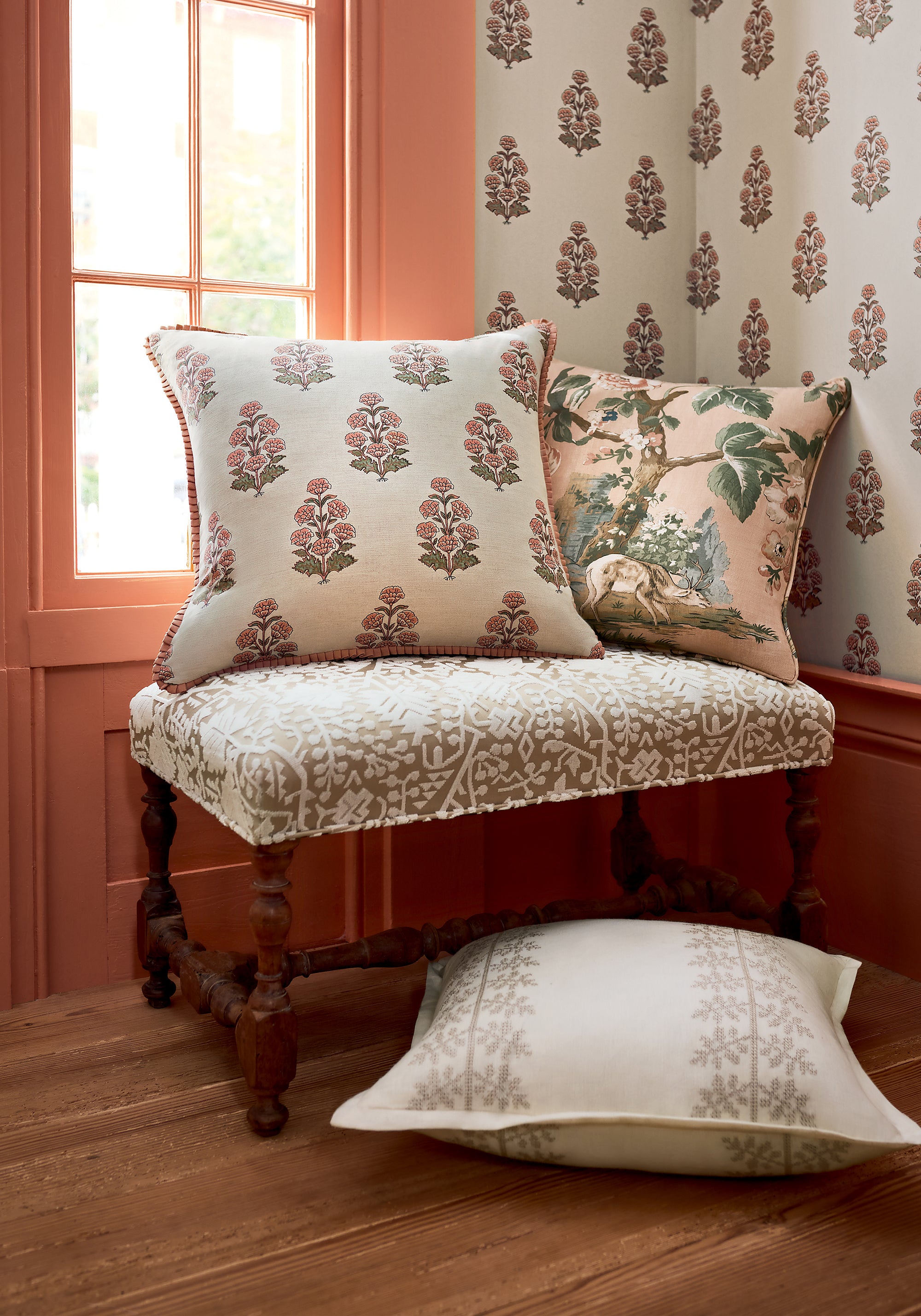 Thibaut Boxwood Audrey Behang T10523 - sfeerbeeld