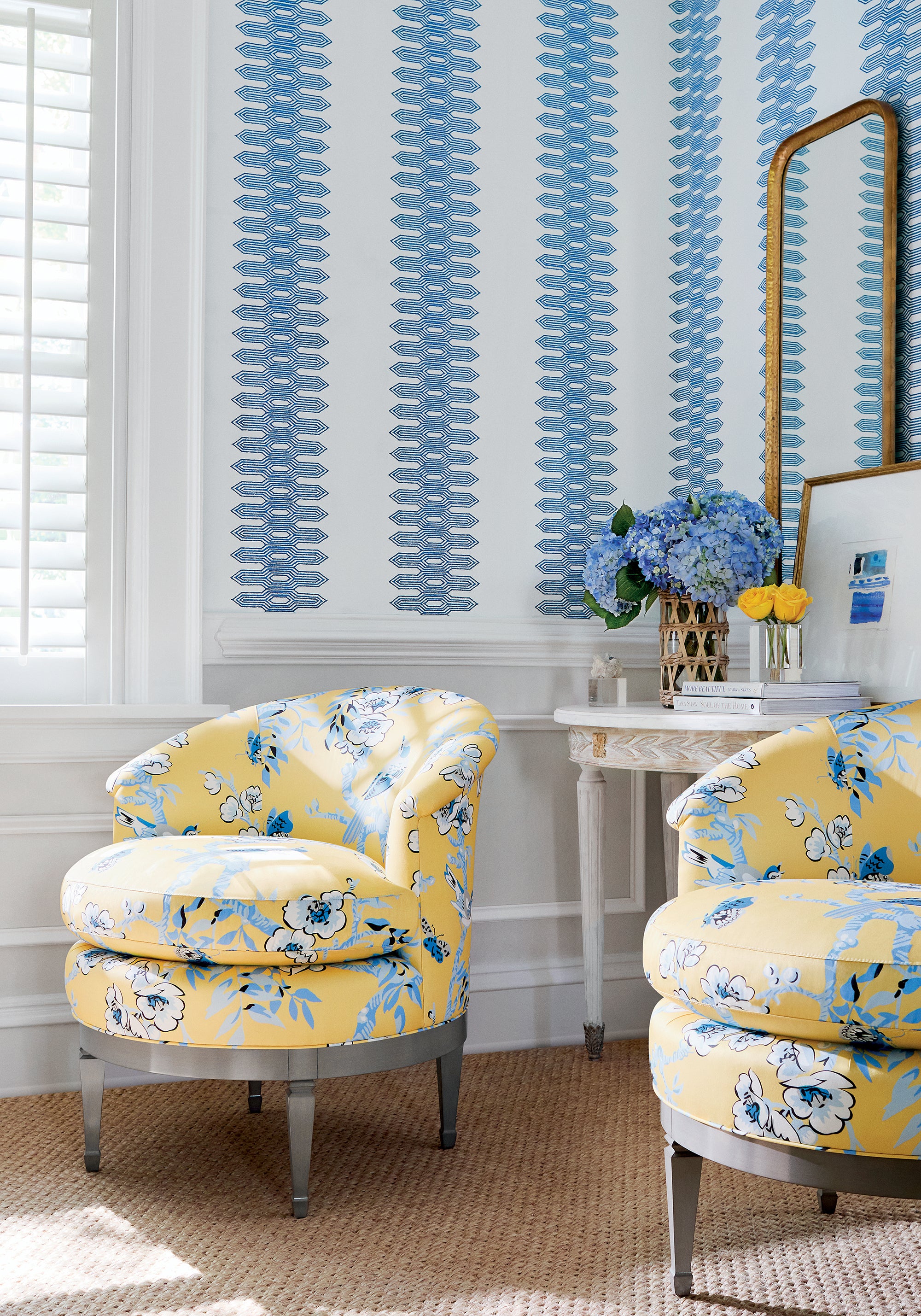 Thibaut Eden Nola Stripe Behang T20810 - sfeerbeeld