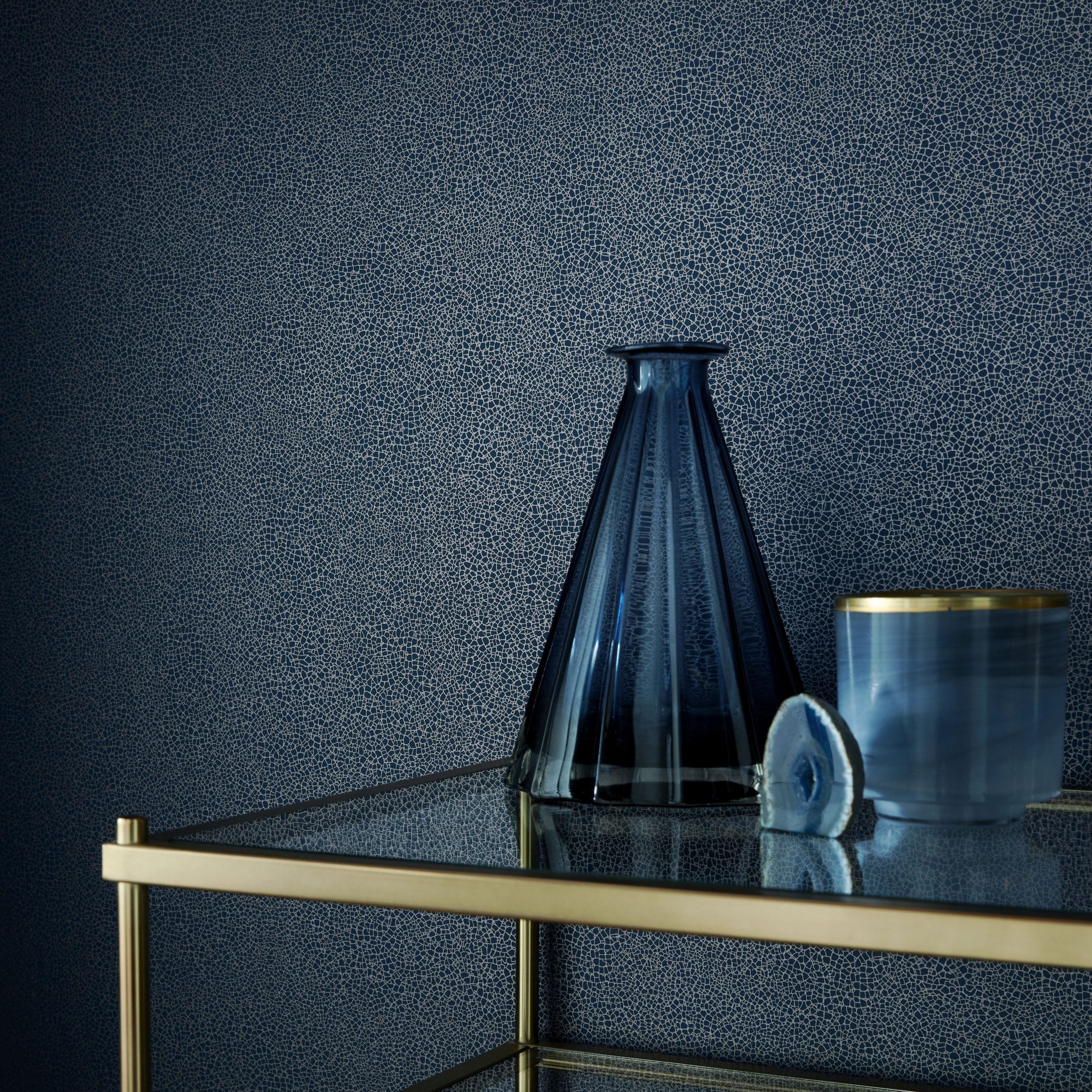 1838 Wallcoverings Emile Behang 1907-141-01 - Midnight Blue