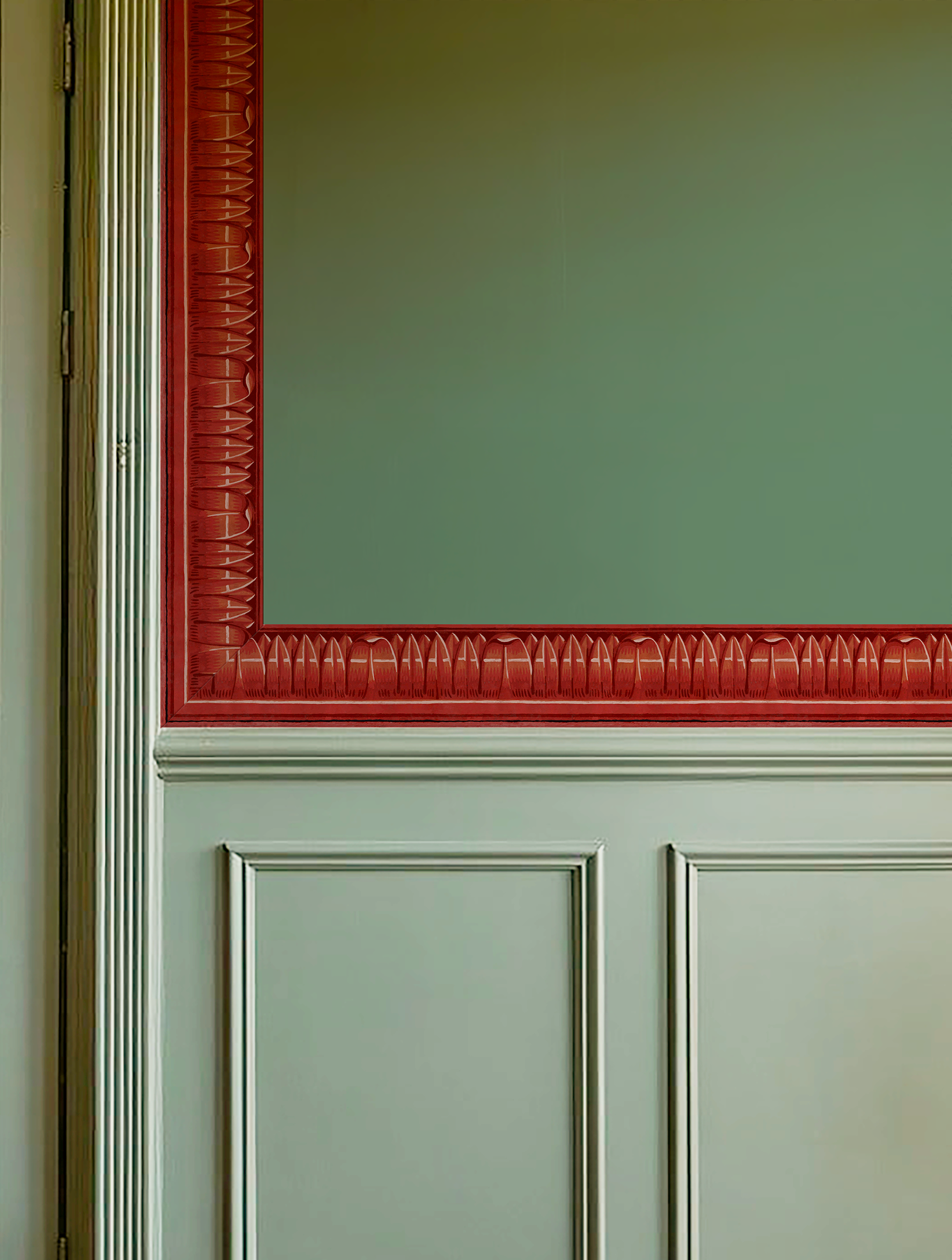 Antoinette Poisson Bordure palmee Fries 108C