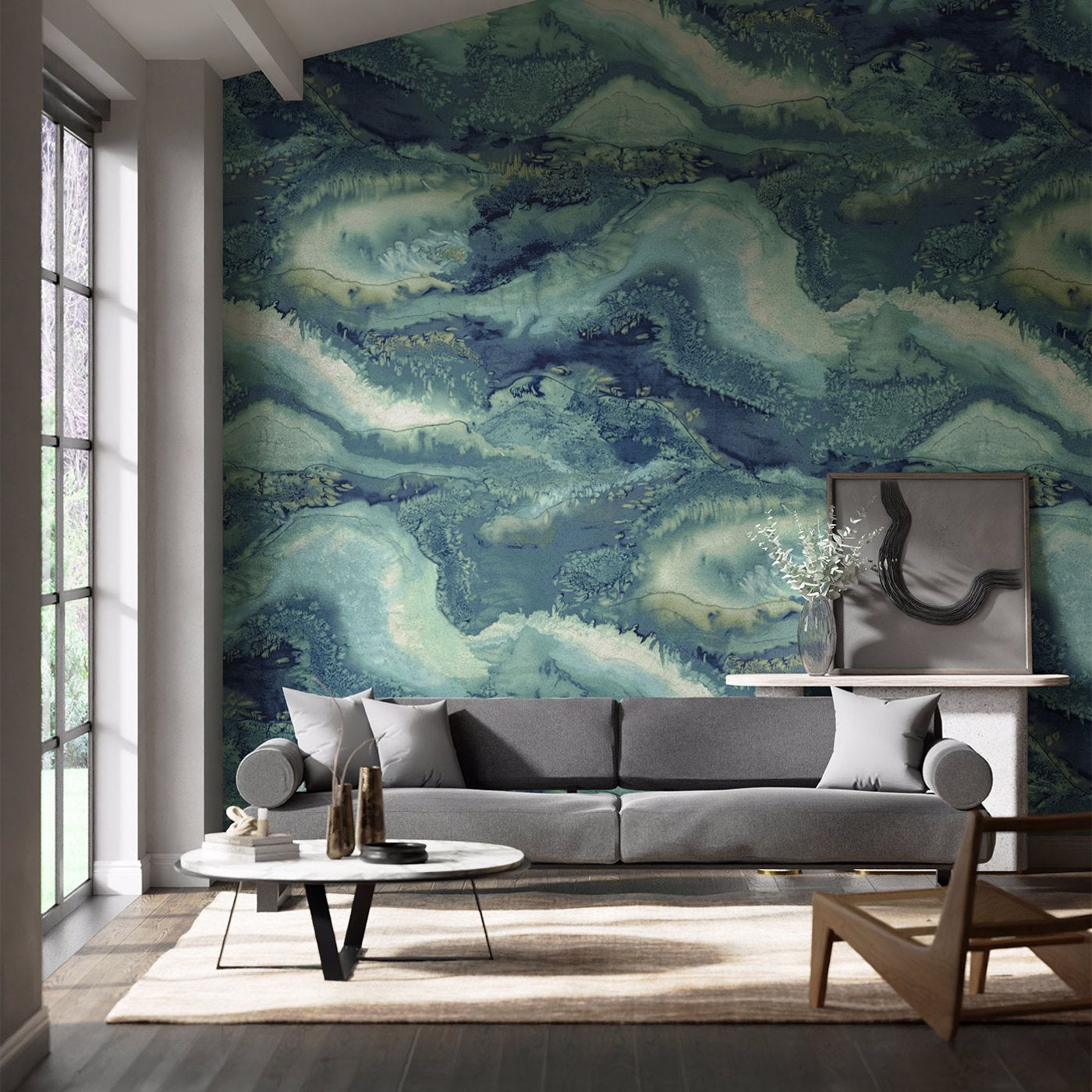 Harlequin Reflected Obsidian Behang 112852 — LAB COLOUR THE WORLD