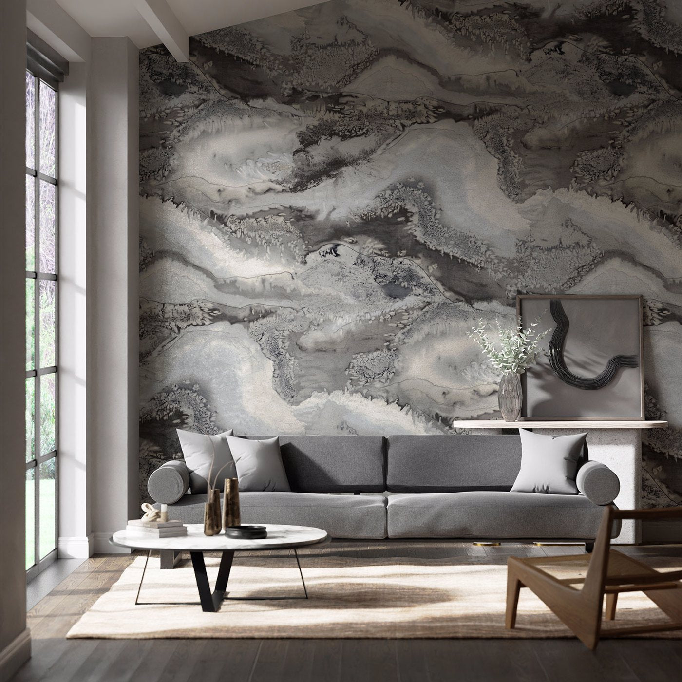 Harlequin Reflected Obsidian Behang 112853 — LAB COLOUR THE WORLD