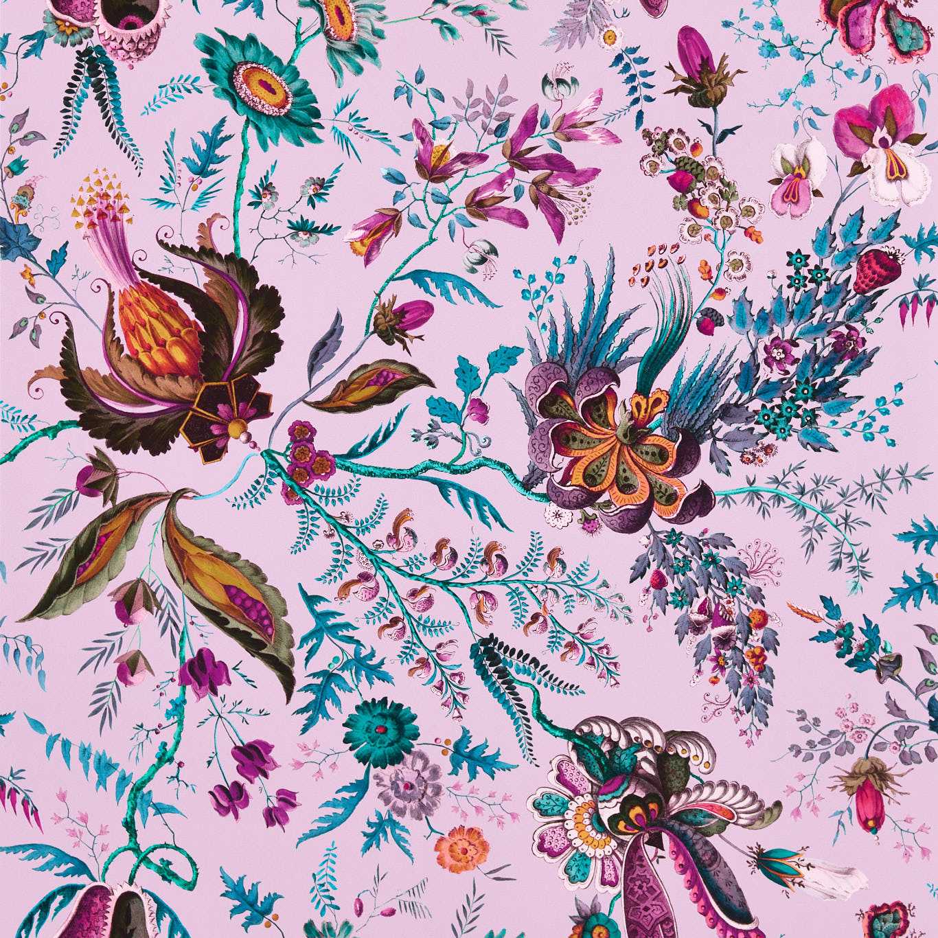 Harlequin Wonderland Floral Wide Width Behang 113066 — LAB COLOUR THE WORLD